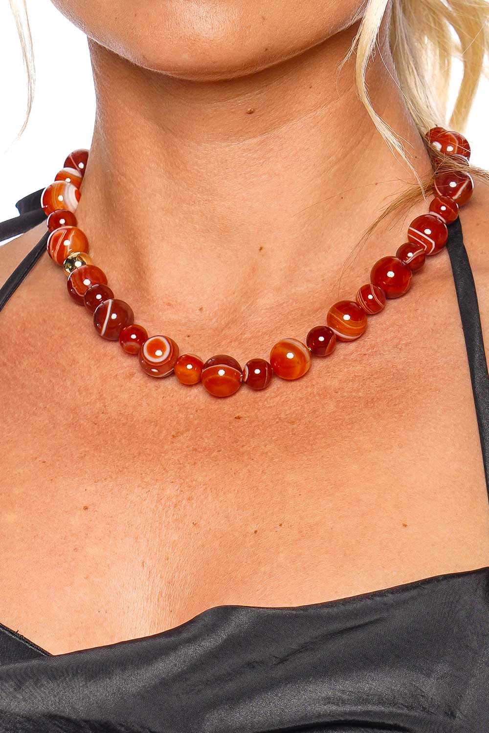 Anni Lu Caramel Drops Agate Beaded Necklace
