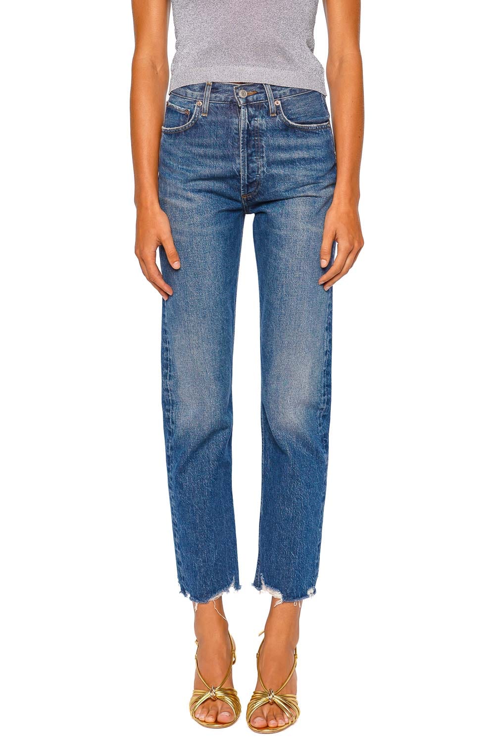 AGOLDE 90's Pinch Waist Swindle Straight Fray Jean