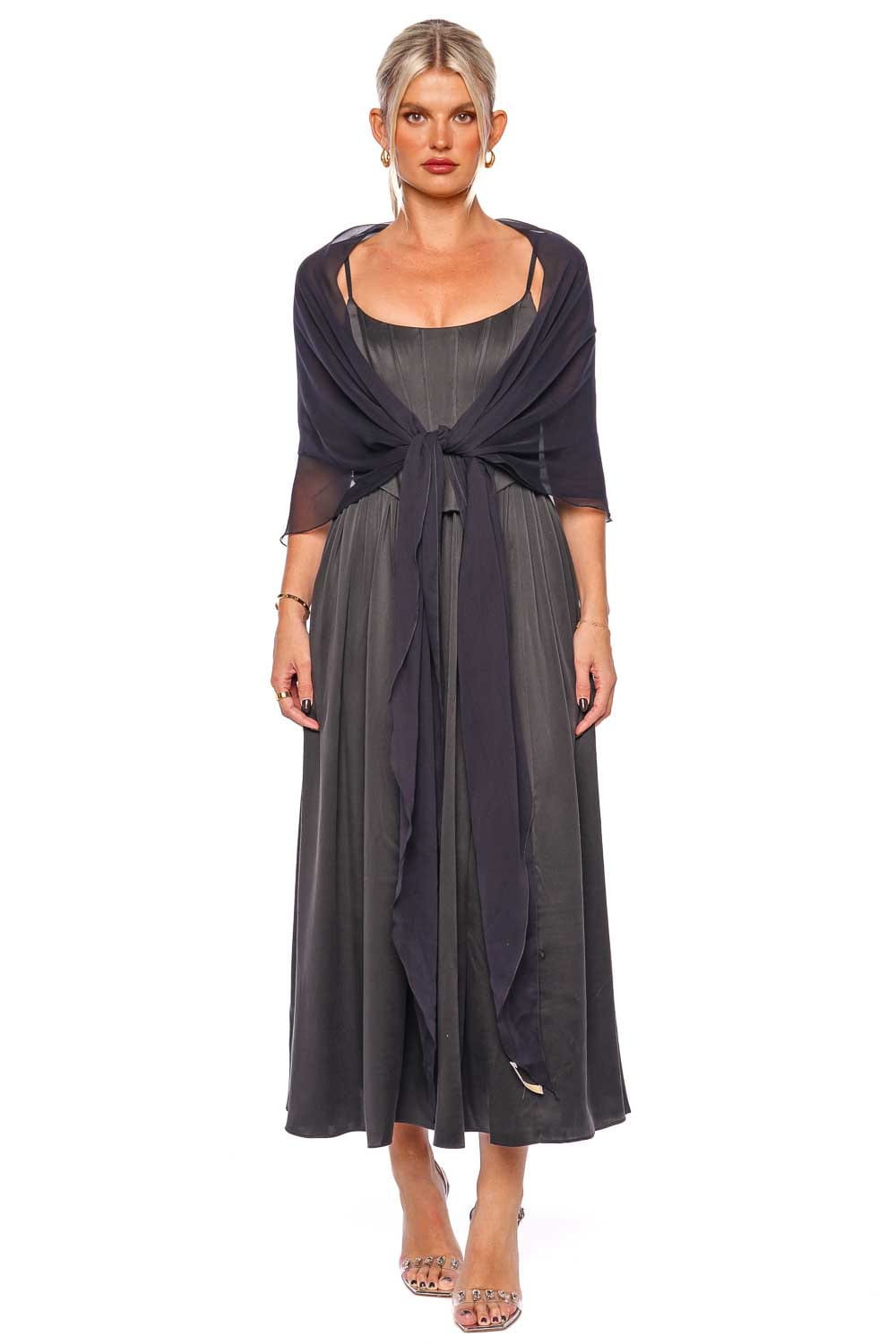 Naeem Khan Black Shawl NK-SHAWL BLACK