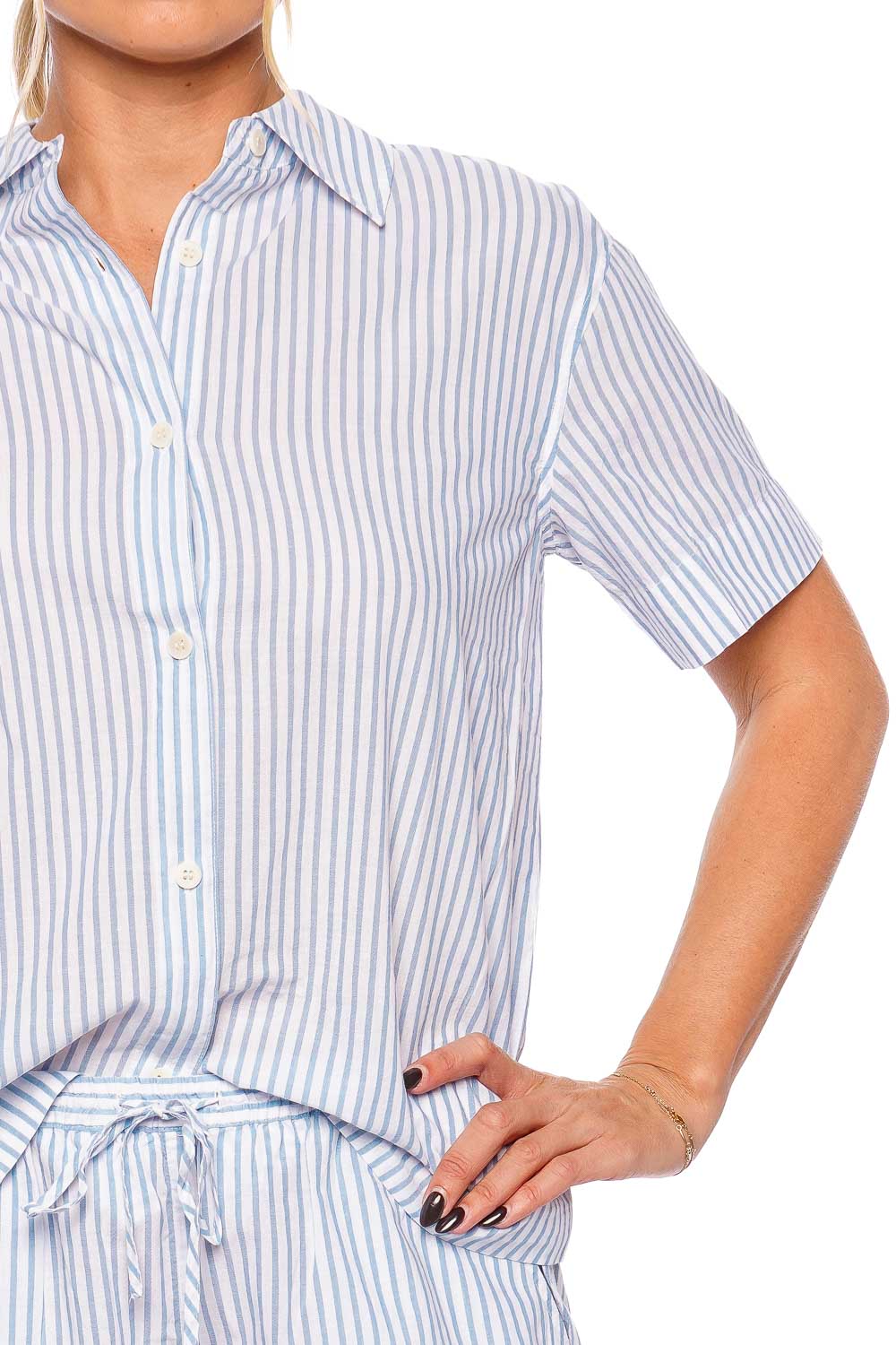 Eberjey THE SHORT PJ SET NAUTICO STRIPE PJ2026S AZURE