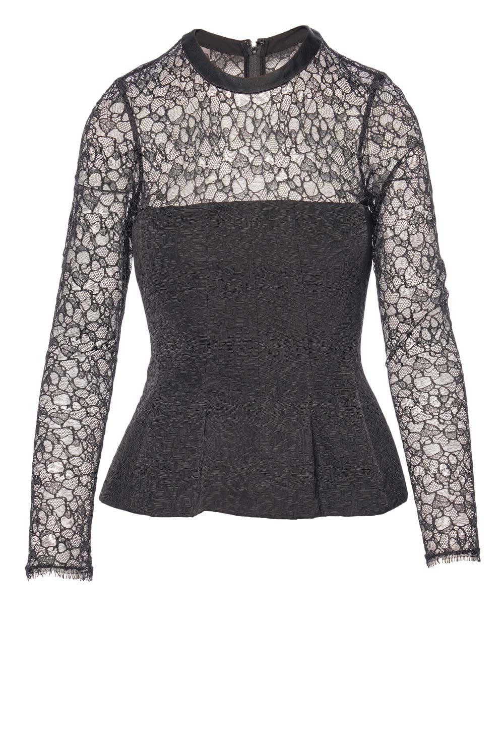 SIMKHAI Prima Black Lace Bustier Top
