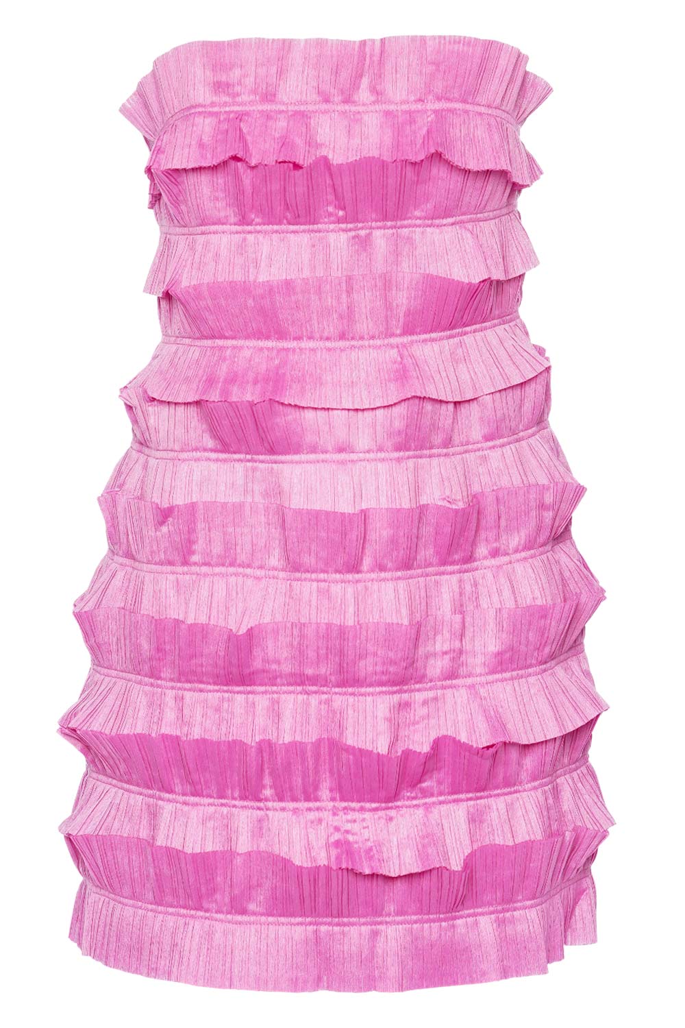 Aje. Palladium Ruffled Strapless Mini Dress