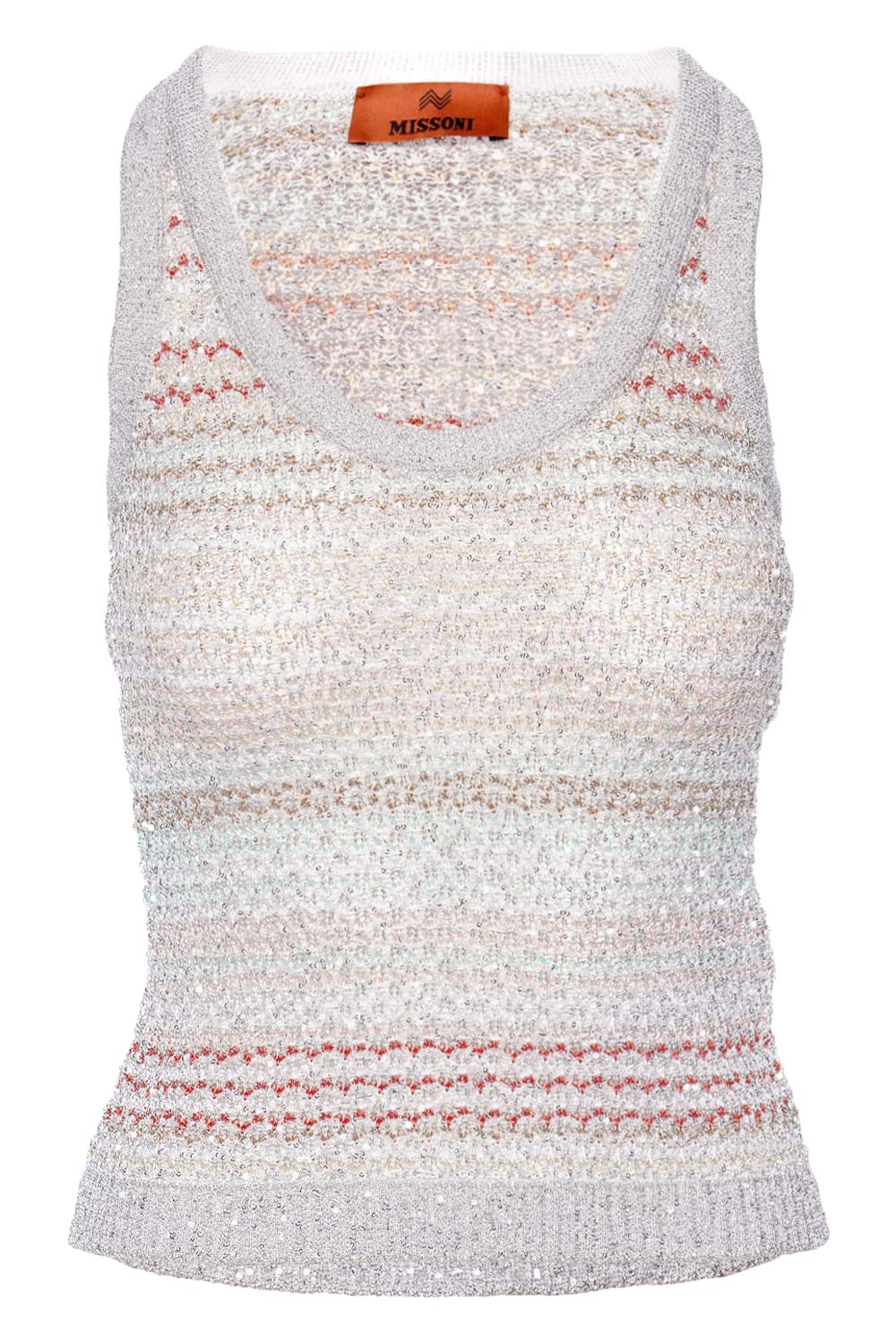 Sequin Knit Sleeveless Top