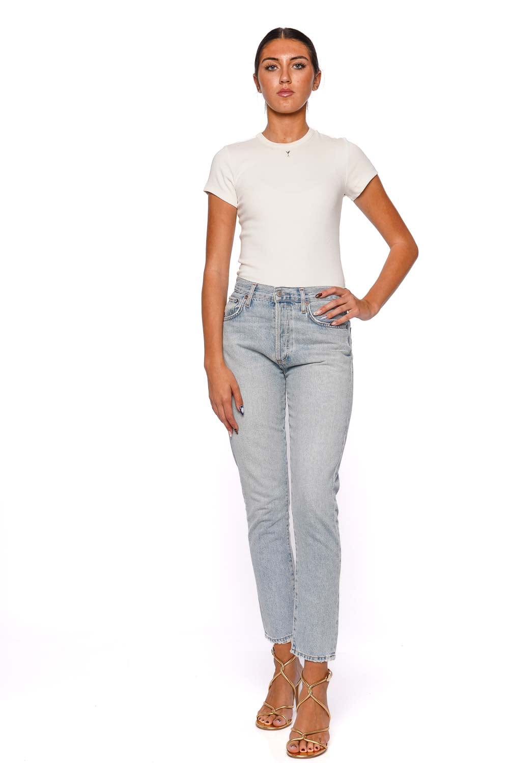 AGOLDE Austin Lost Light Wash Slim Jeans
