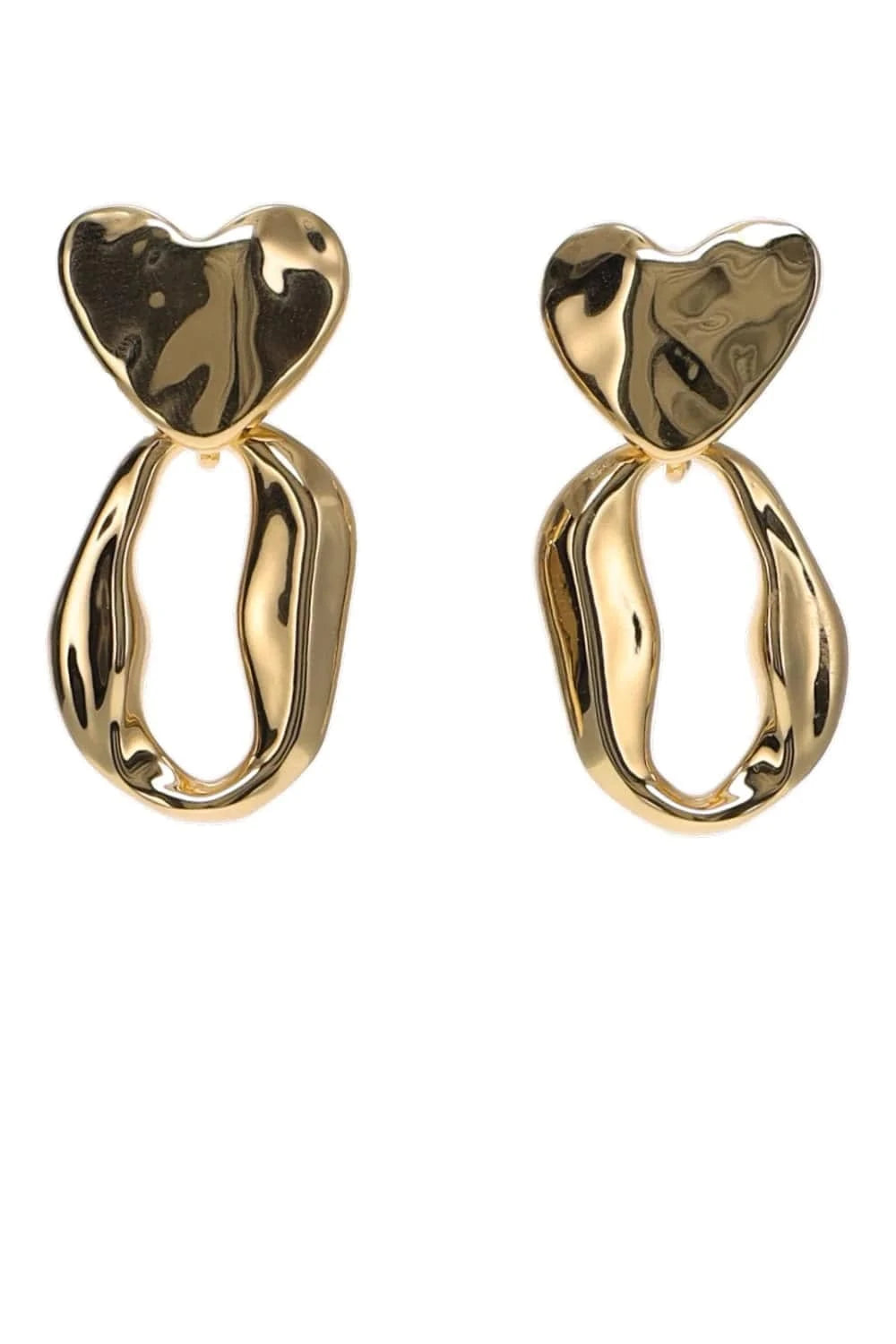 Gold Heart Earrings