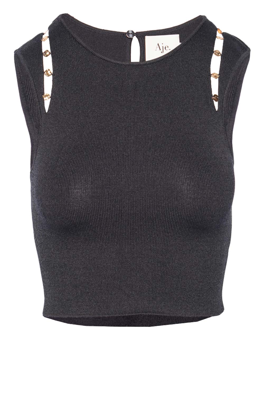 Edwina Embroidered Top in Sustainable Viscose Black
