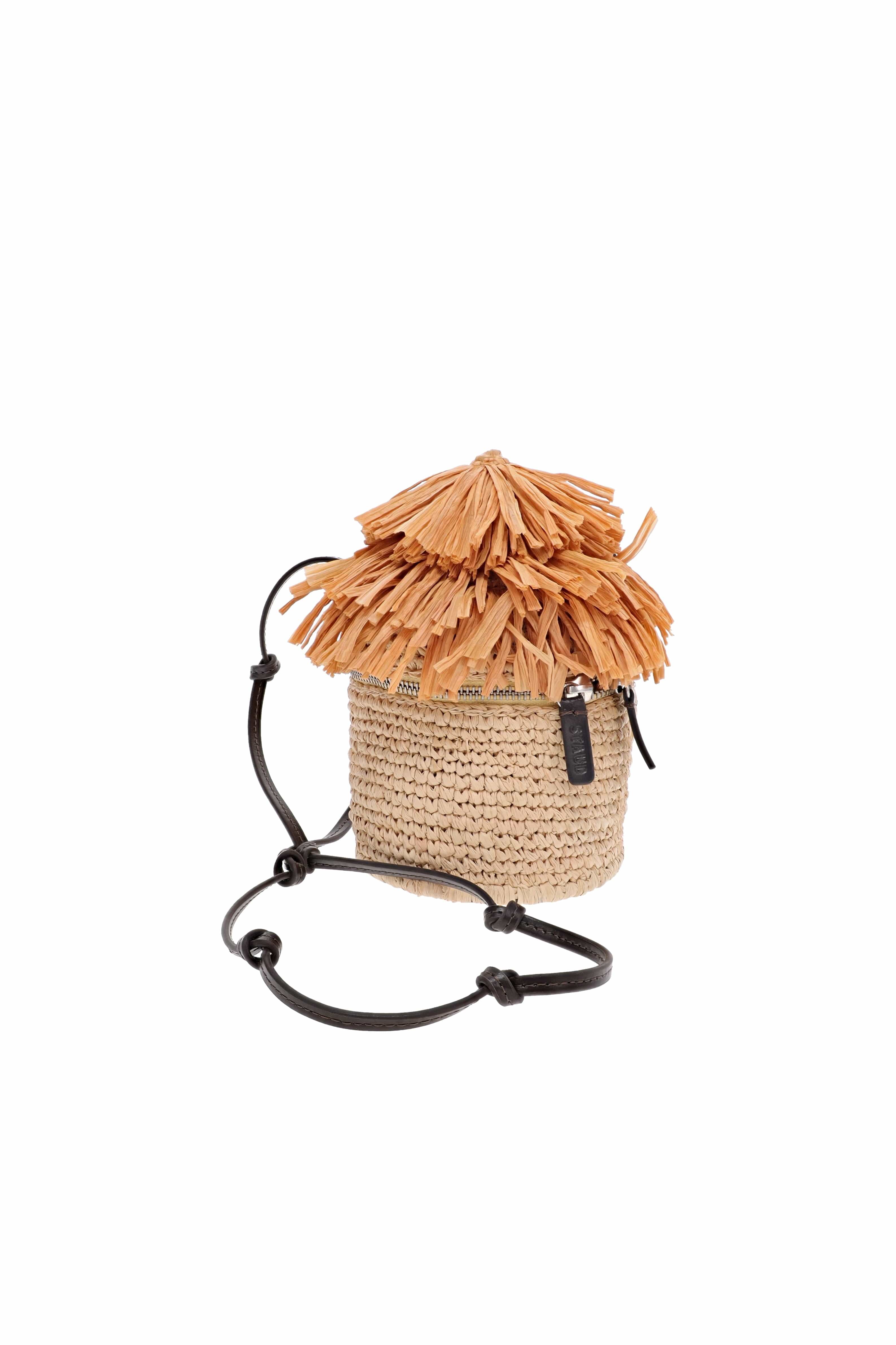 Staud Tiki Natural Raffia Bucket Bag