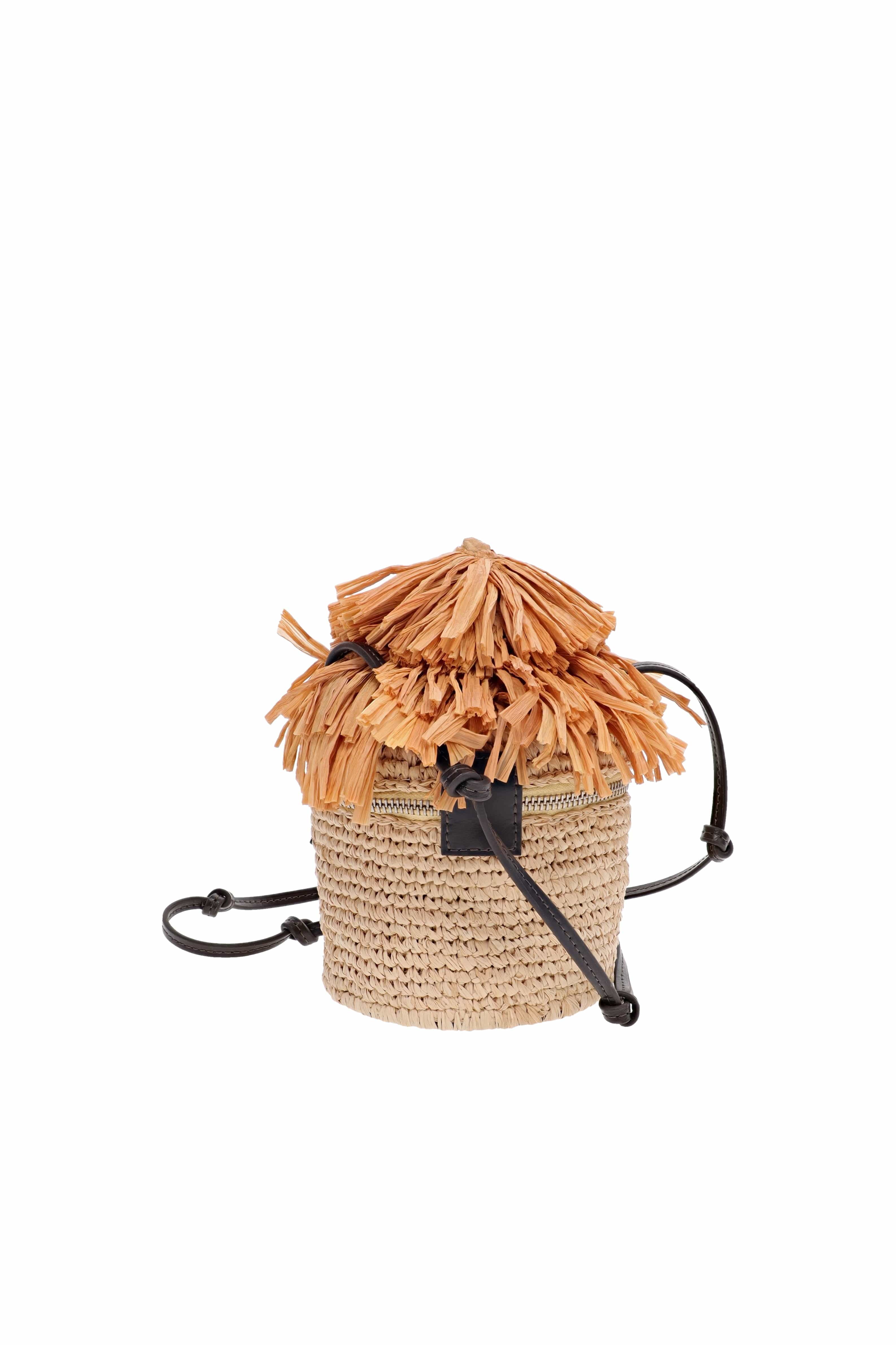 Staud Tiki Natural Raffia Bucket Bag
