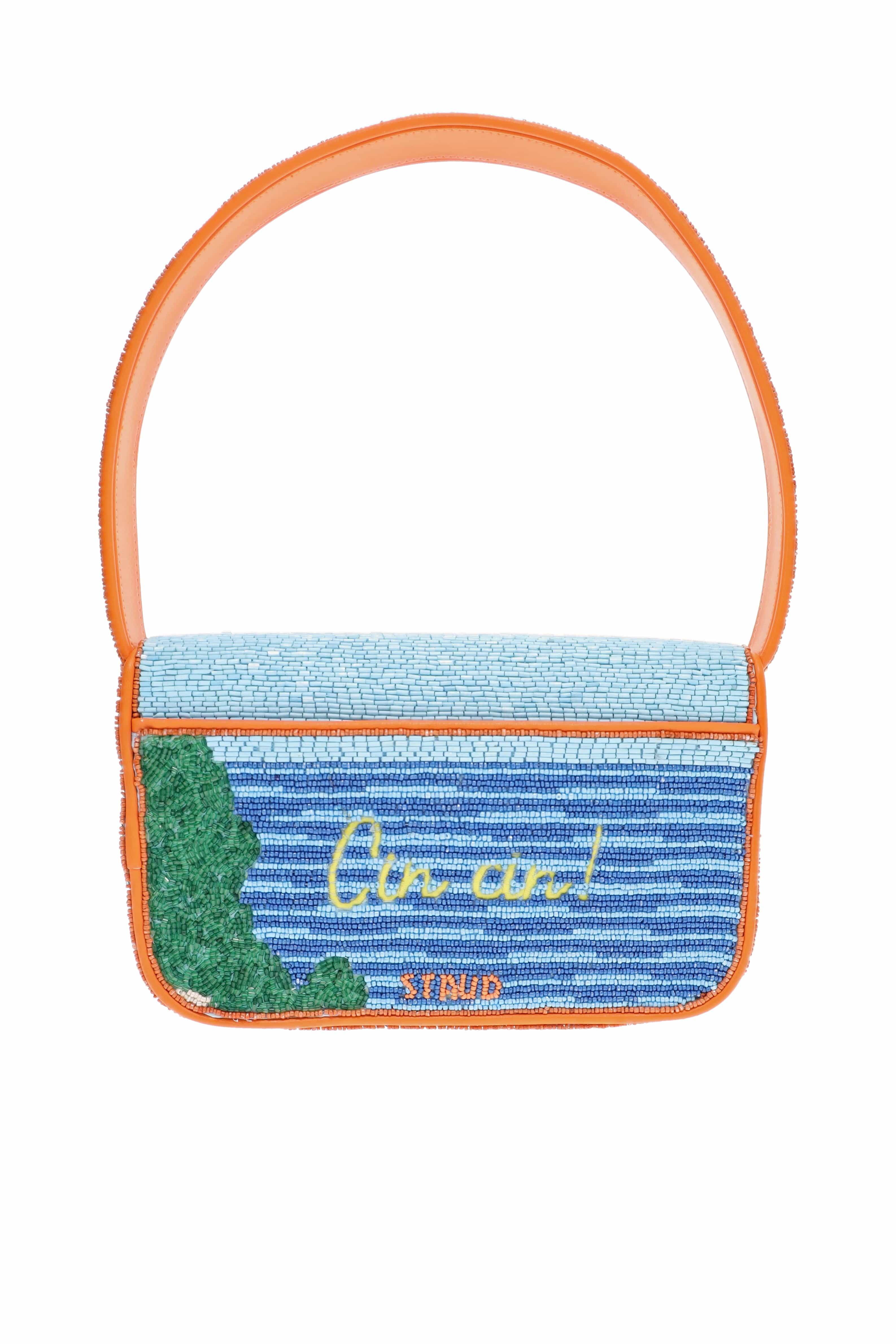 Staud Tommy Sunset Spritz Beaded Shoulder Bag