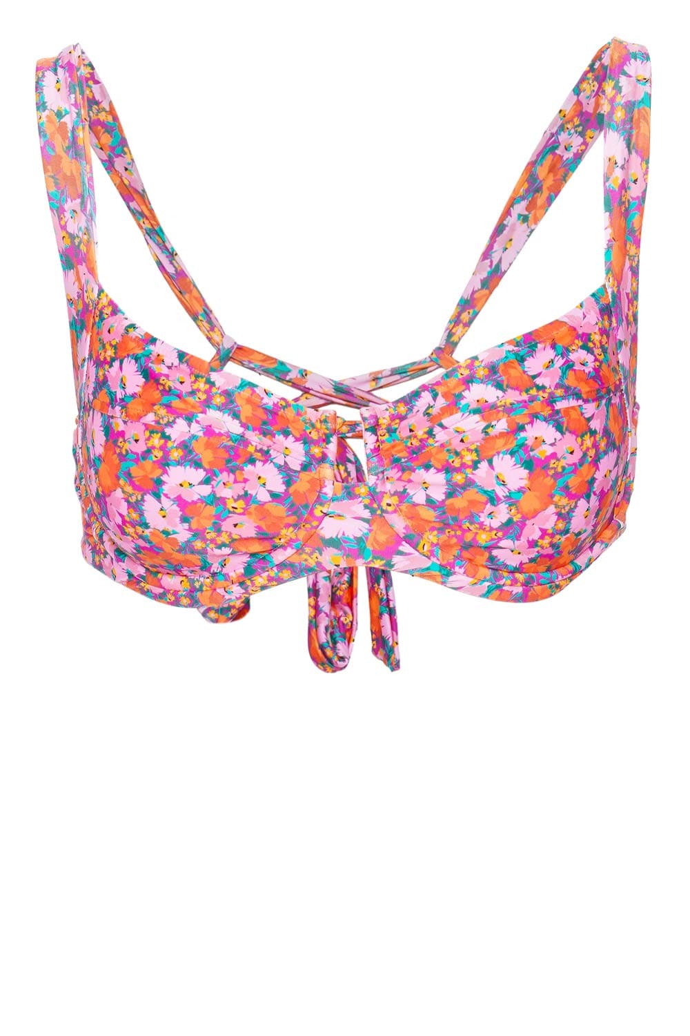 L*Space Positively Poppies Camellia Bikini Top