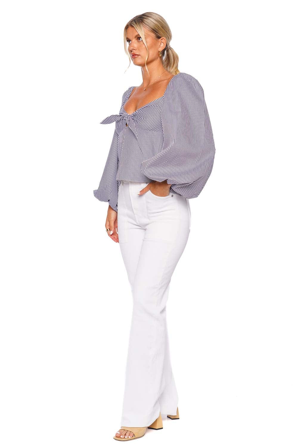 No Pise La Grama Grecia Stripe Long Sleeve Top
