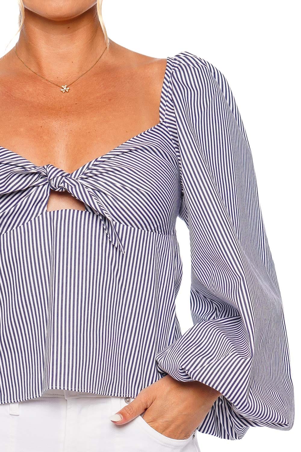 No Pise La Grama Grecia Stripe Long Sleeve Top