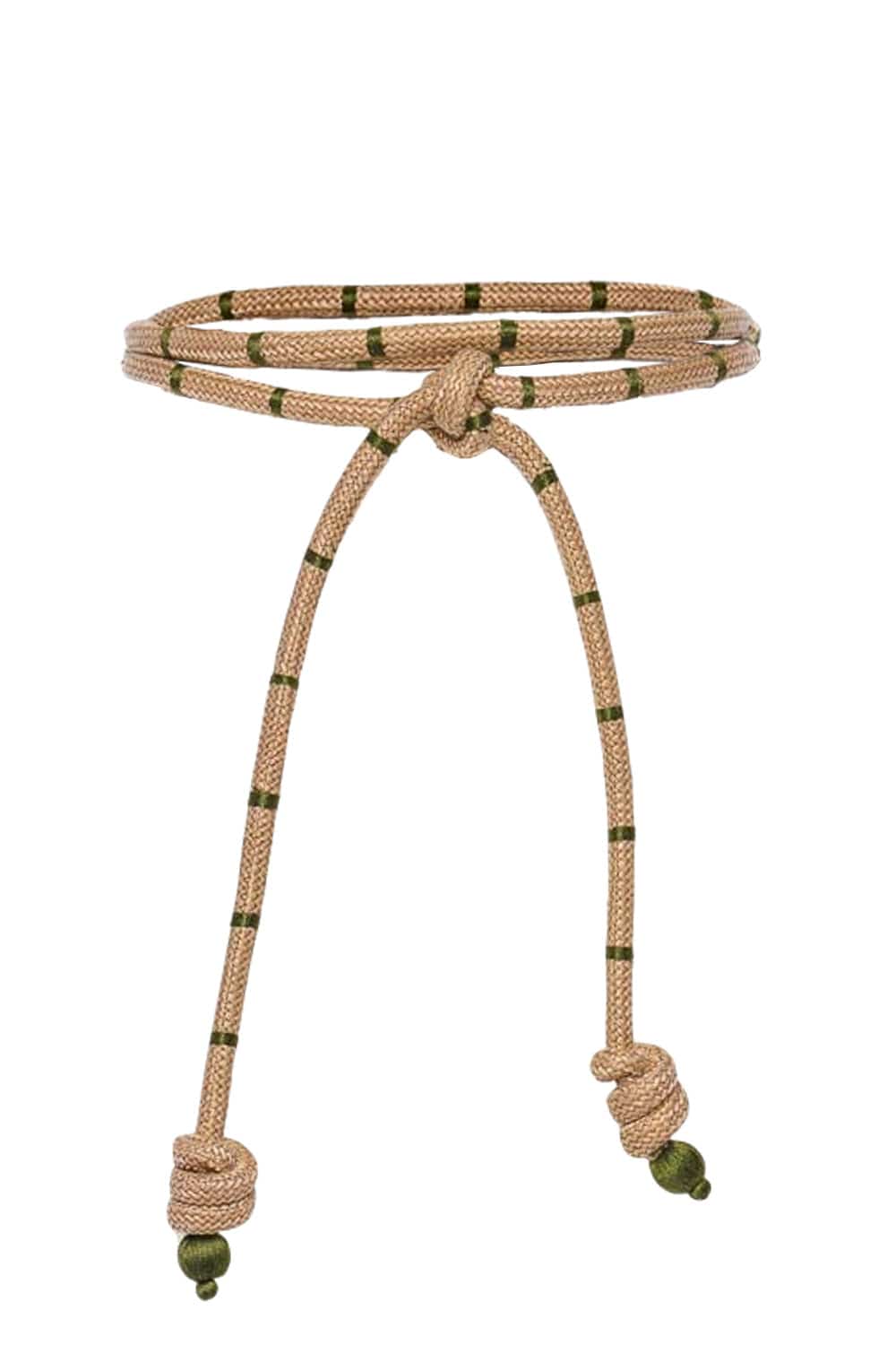 Andres Otalora Nativa Camel Woven Embellished Belt