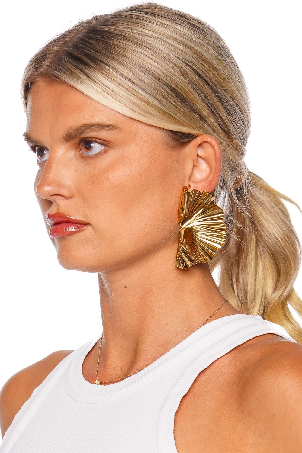 Jennifer Behr Darya Gold Sculptural Earrings