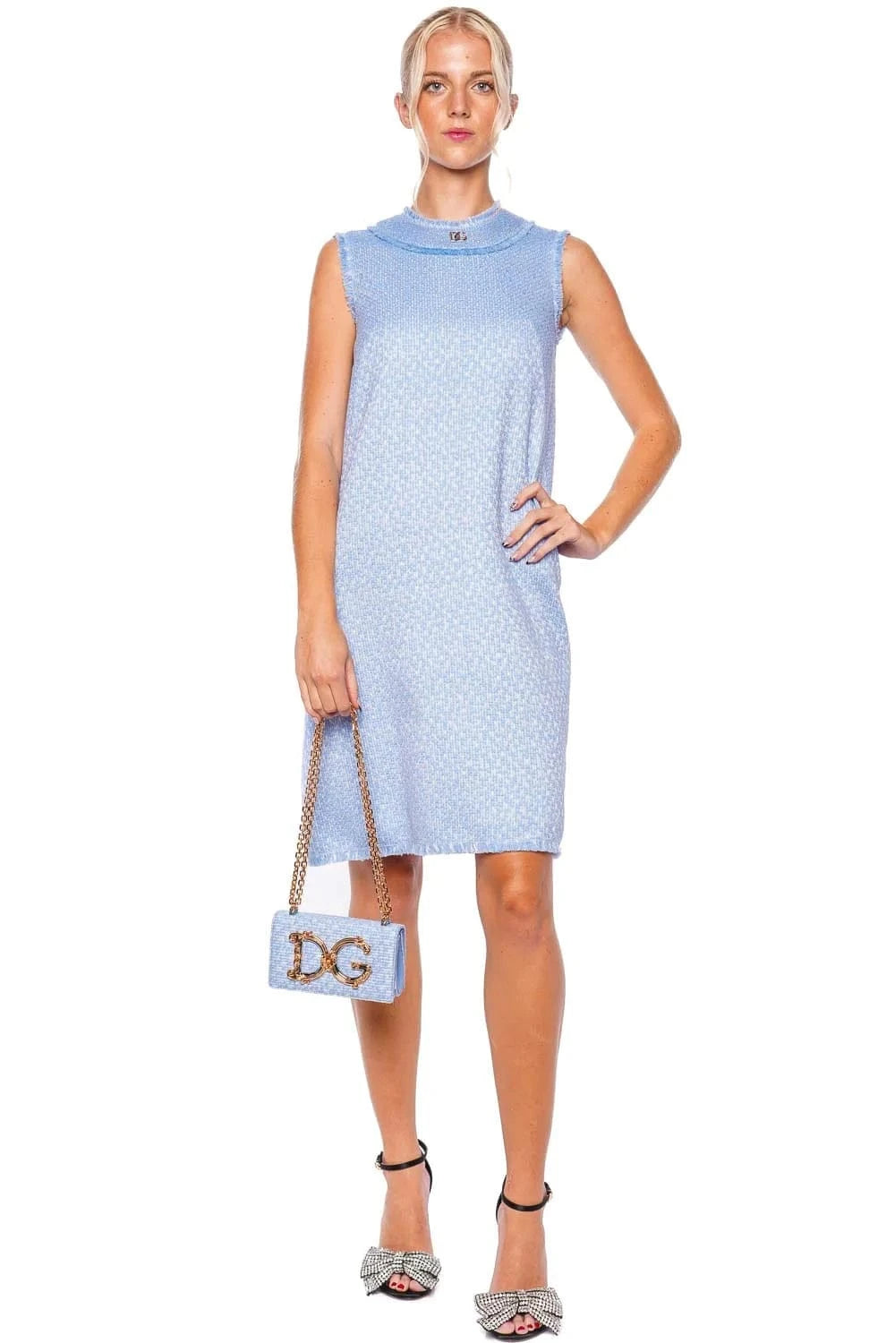 Dolce Blue Tweed Dress