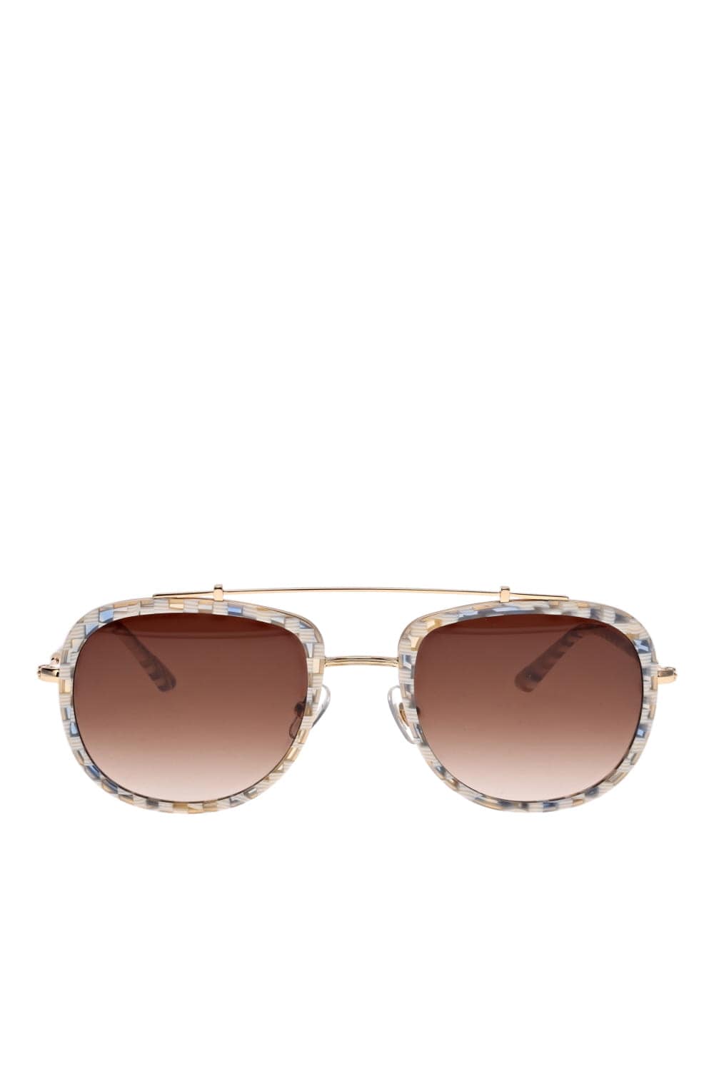 KREWE Breton Tortoise Shell Sunglasses with Brown Lenses Krewe Colton Sunglasses in Matte Oyster | Shop Eleanor main image 4