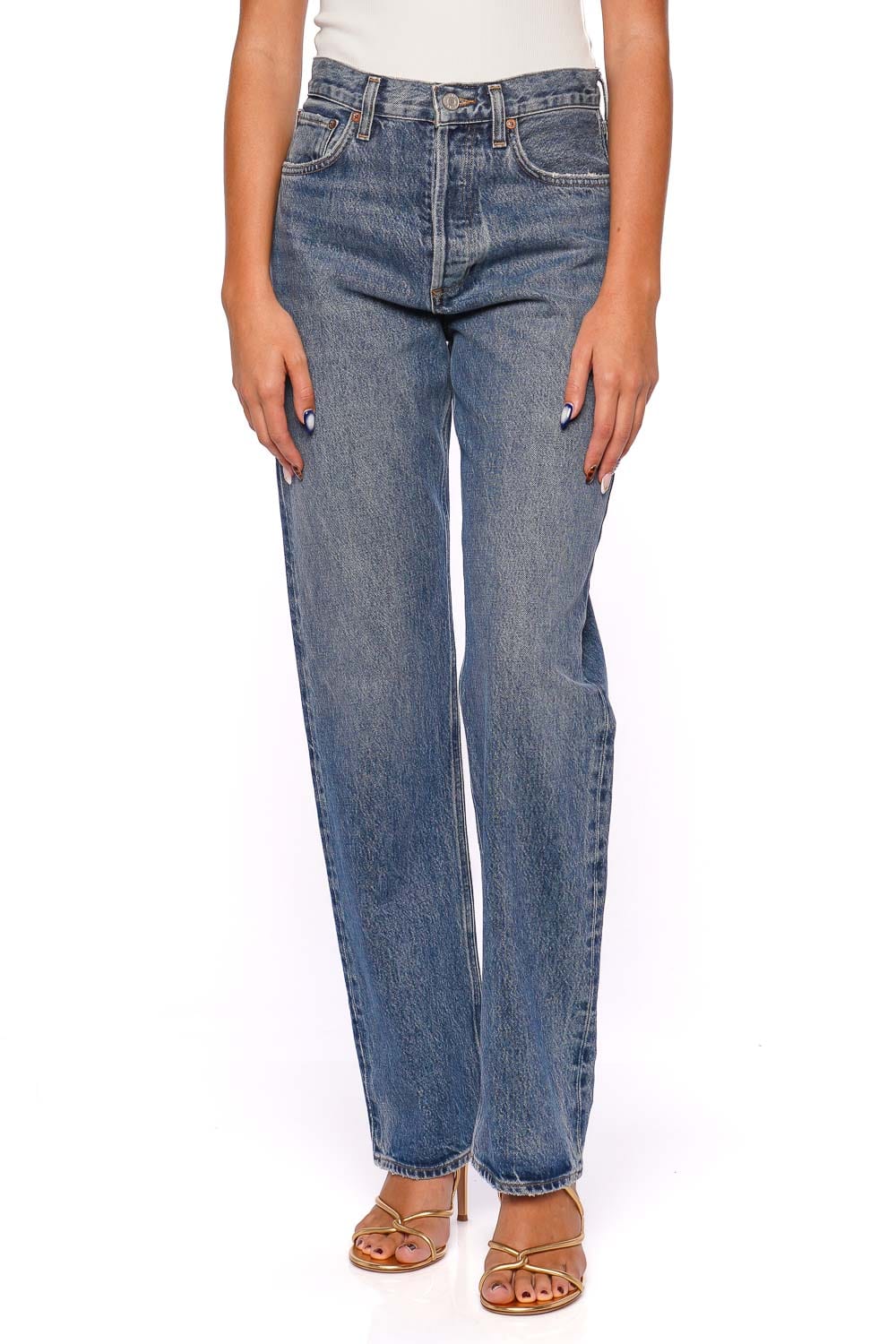 AGOLDE Kelly Jean Essence High-Rise Straight Leg Jeans