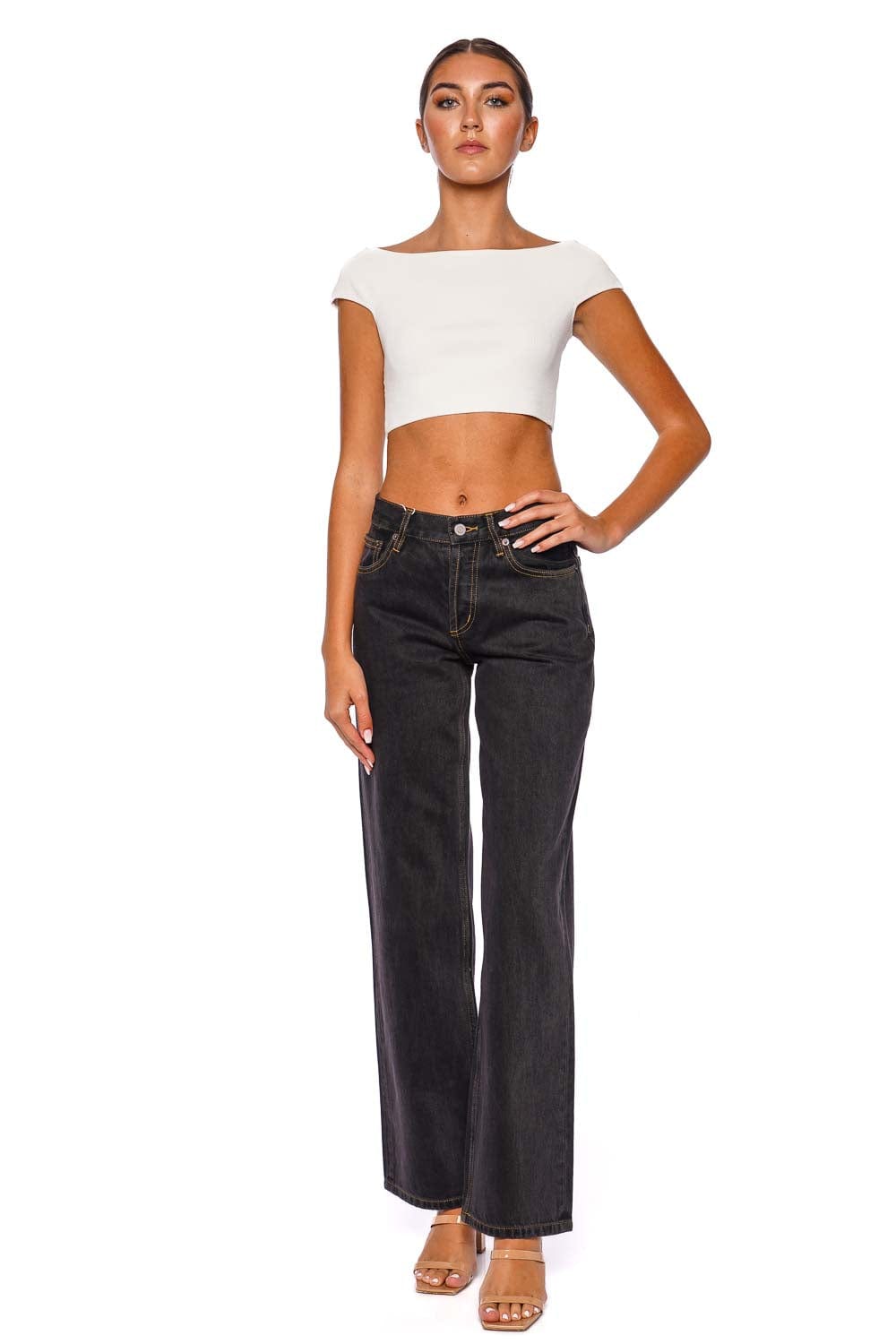 Still Here Everyday Washed Black Relaxed Jeans