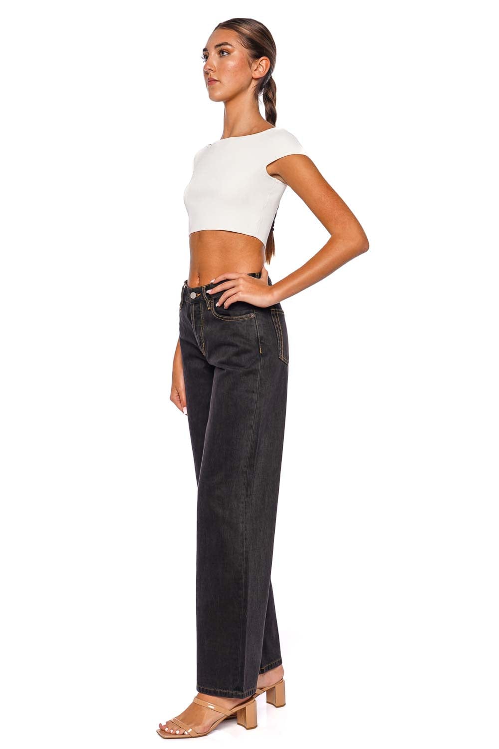 Still Here Everyday Washed Black Relaxed Jeans