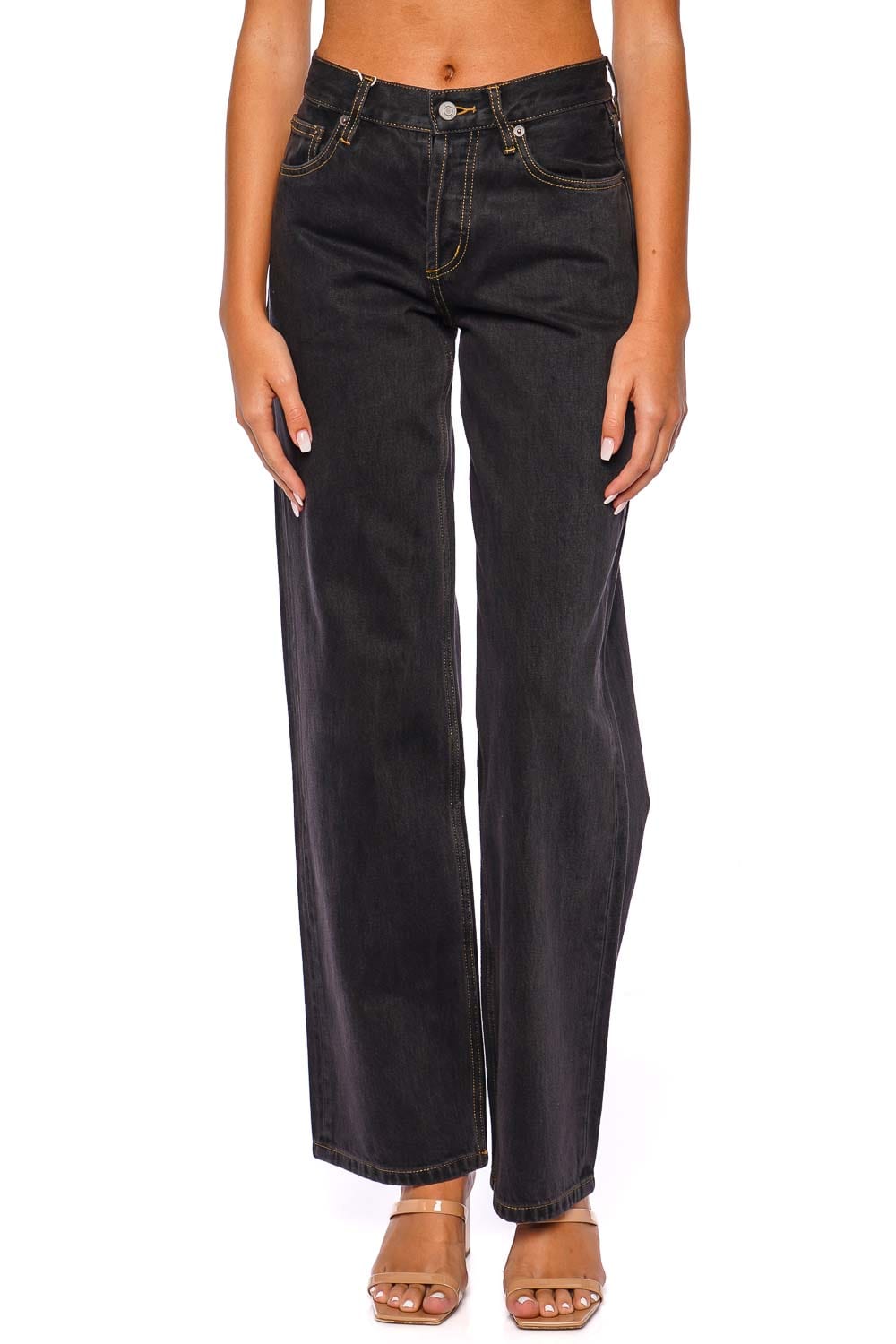 Still Here Everyday Washed Black Relaxed Jeans