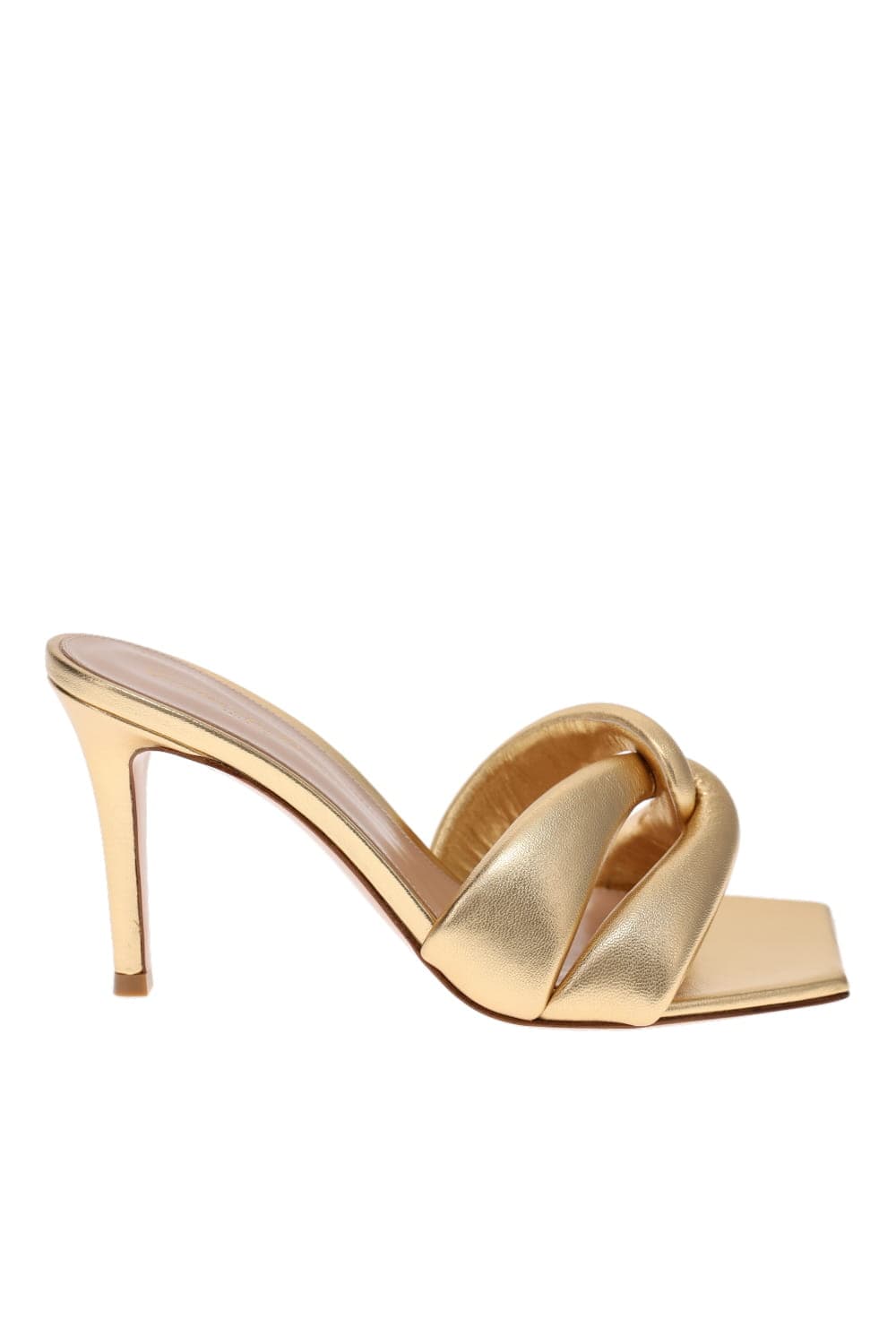 Amour Mekong Gold Leather Mule - Main Image