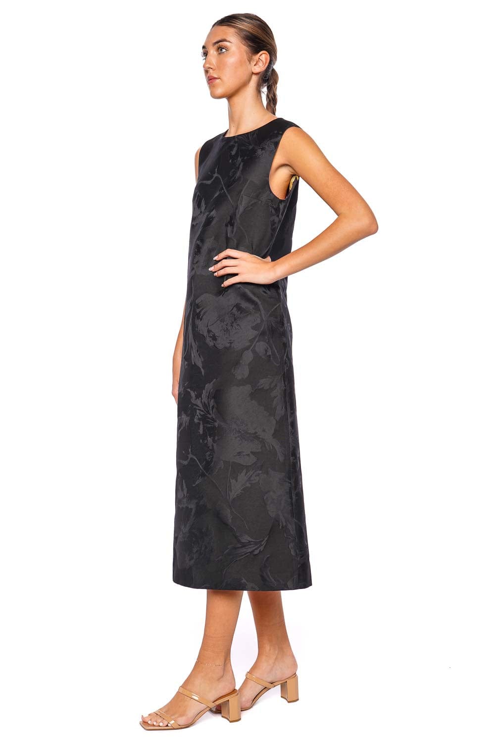 La Double J Sylph Jacquard Column Midi Dress