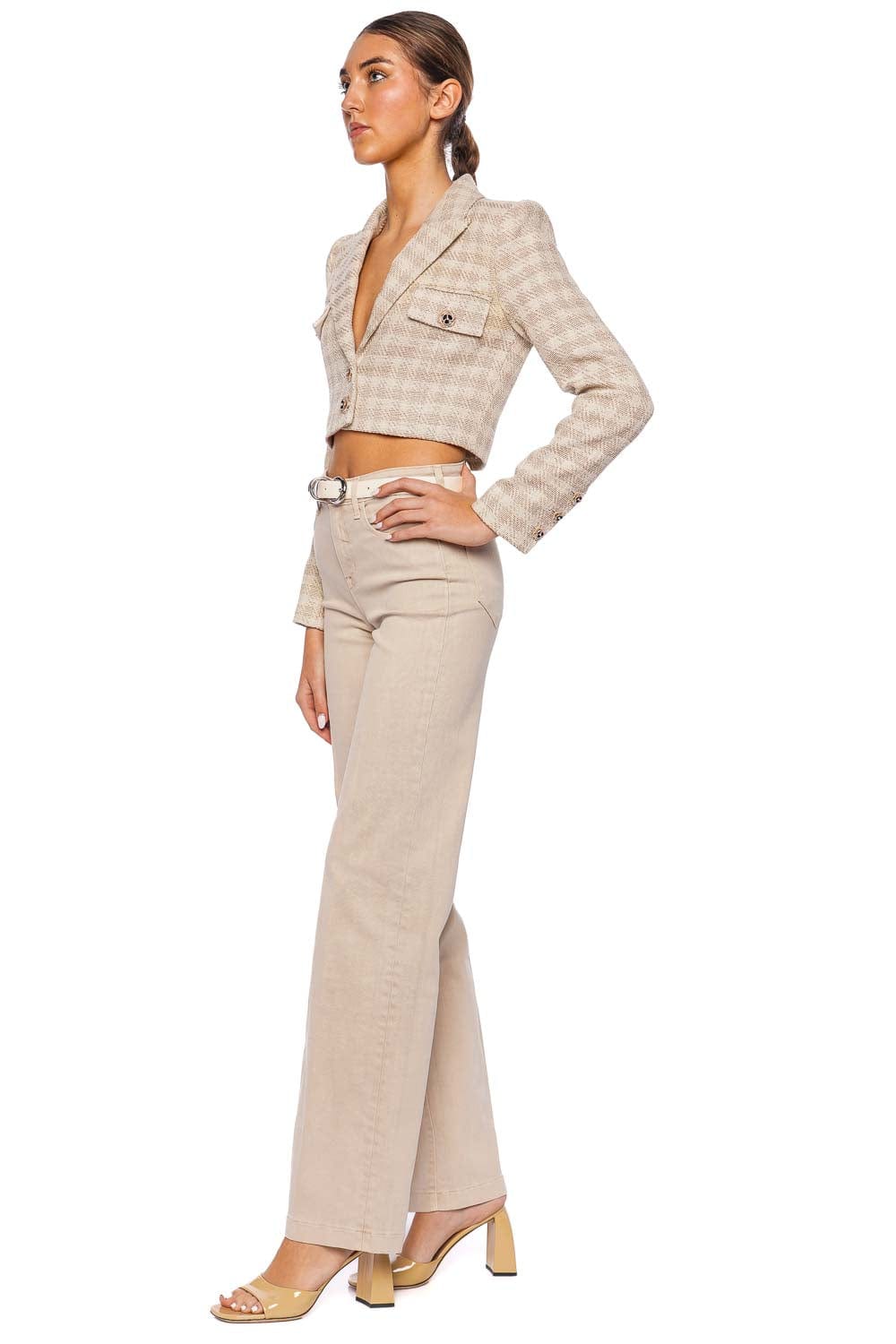 L'AGENCE Maura Cropped Tweed Jacket