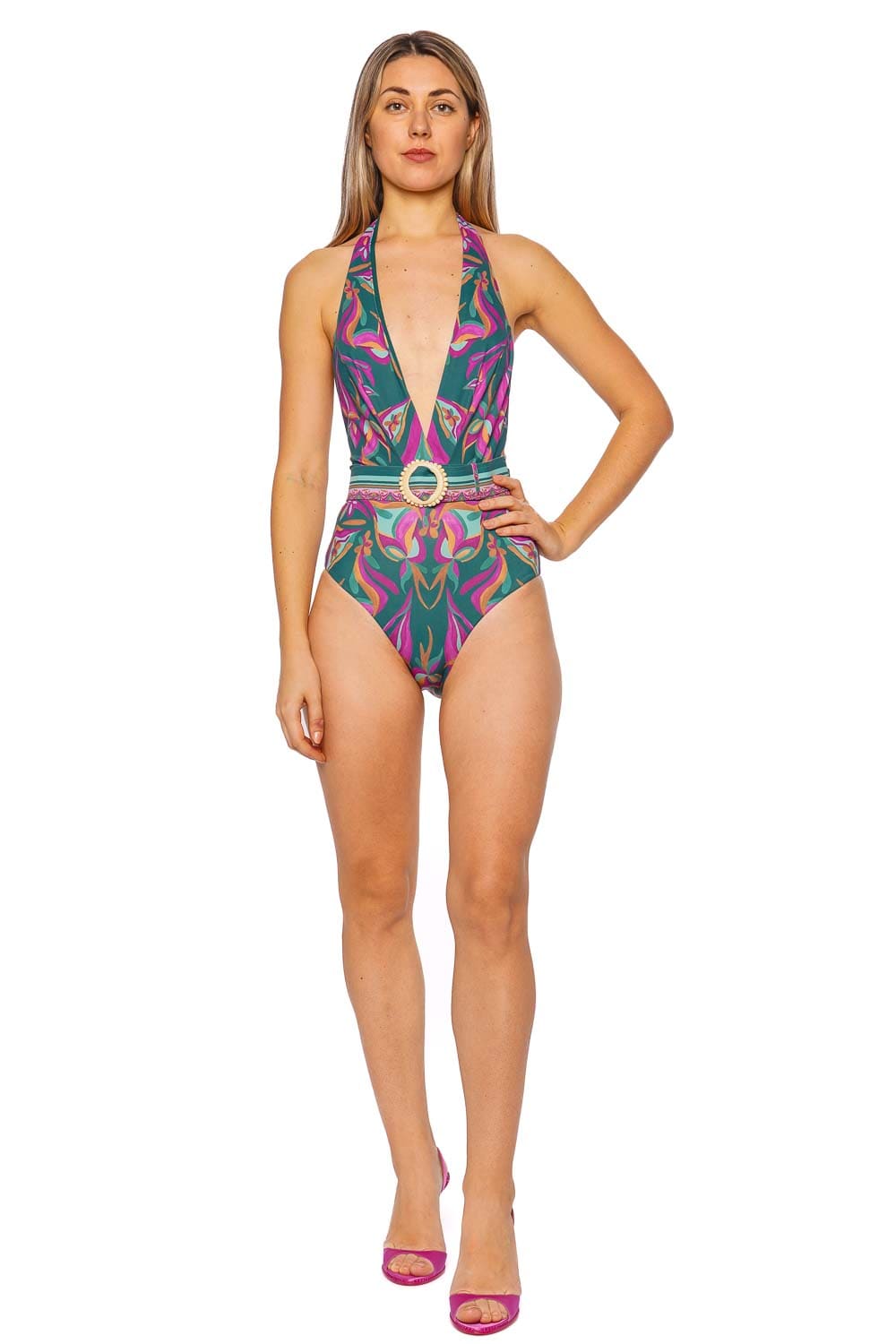 Aljezur Plunge One Piece Swimsuit