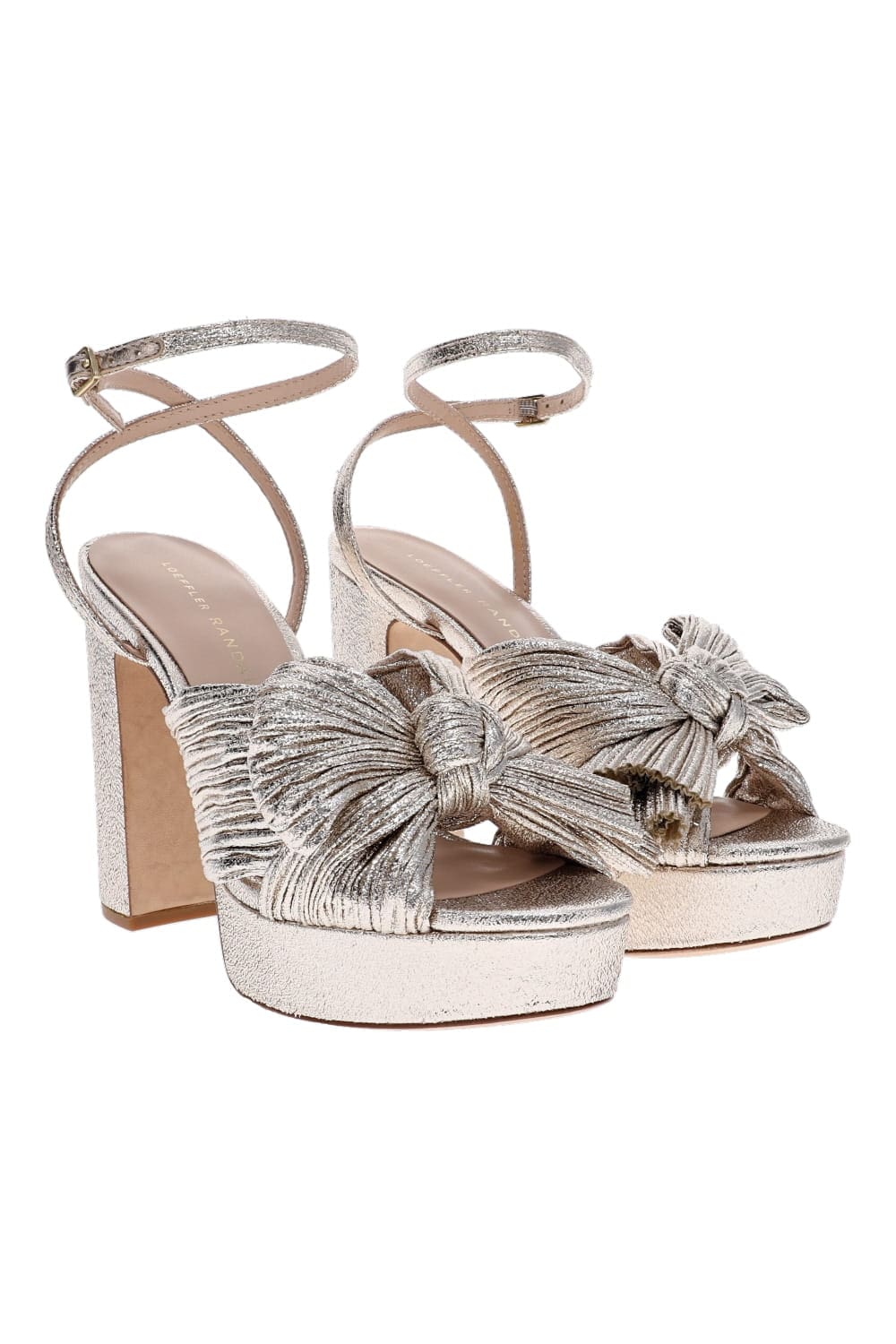 Loeffler Randall Natalia Champagne Platform Knotted Sandal