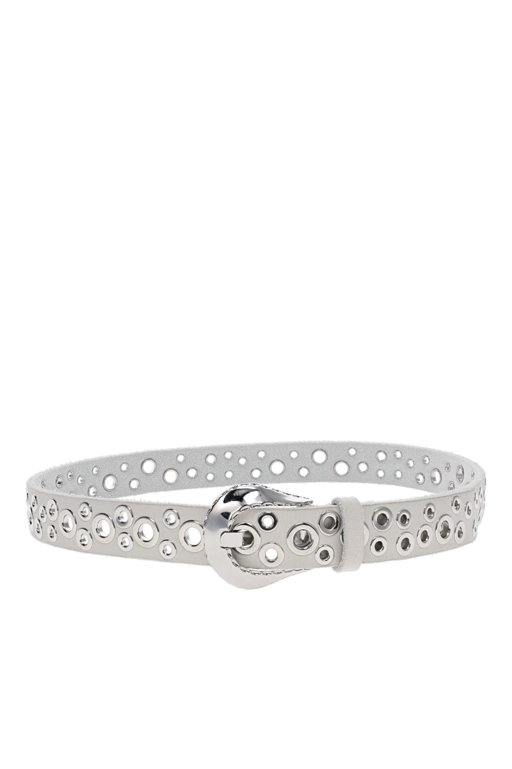 Golden Goose New Tex Bianco Studded Leather Belt