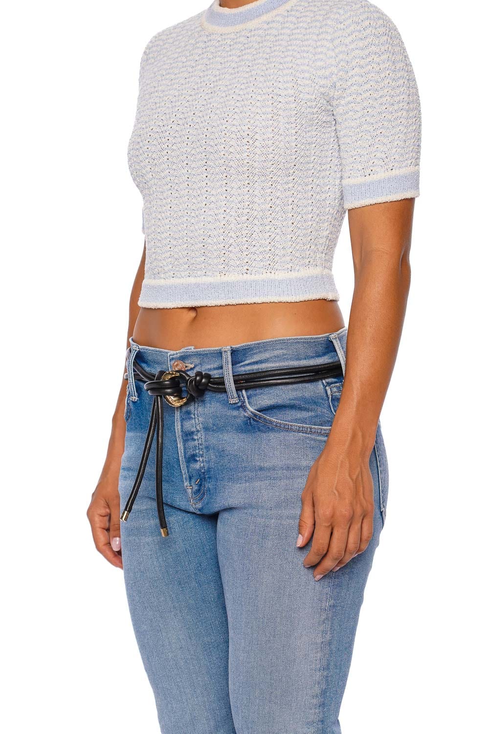 Golden Goose Tex Hook Black Leather Belt