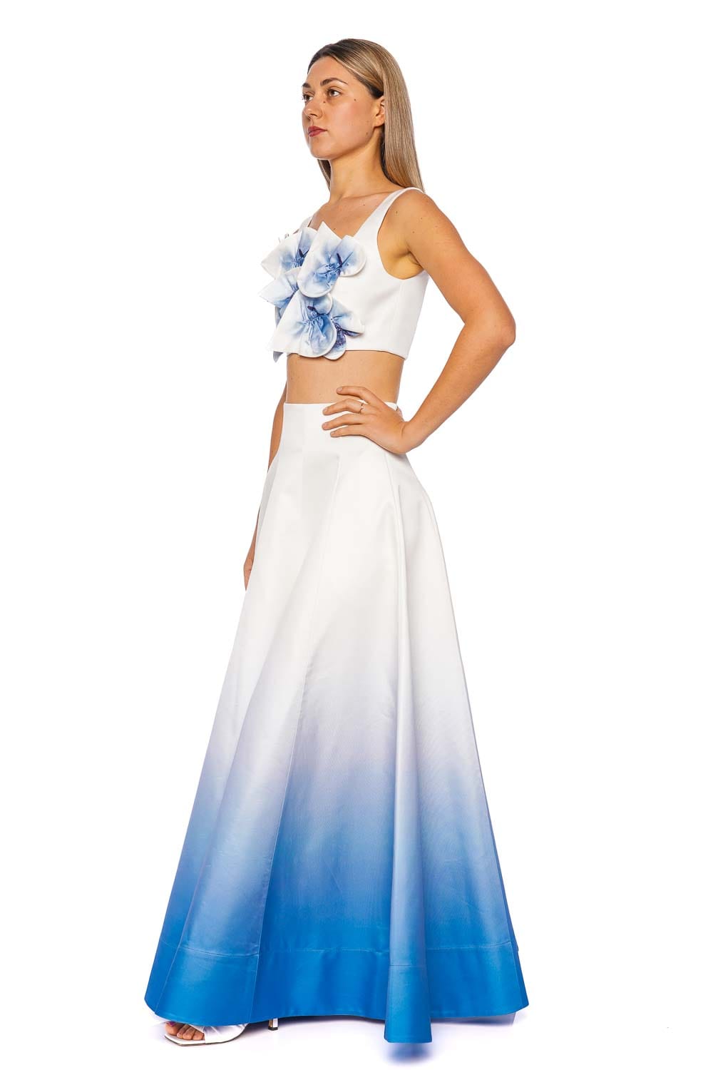 Acler Cragiburne Midnight Ombre Maxi Skirt