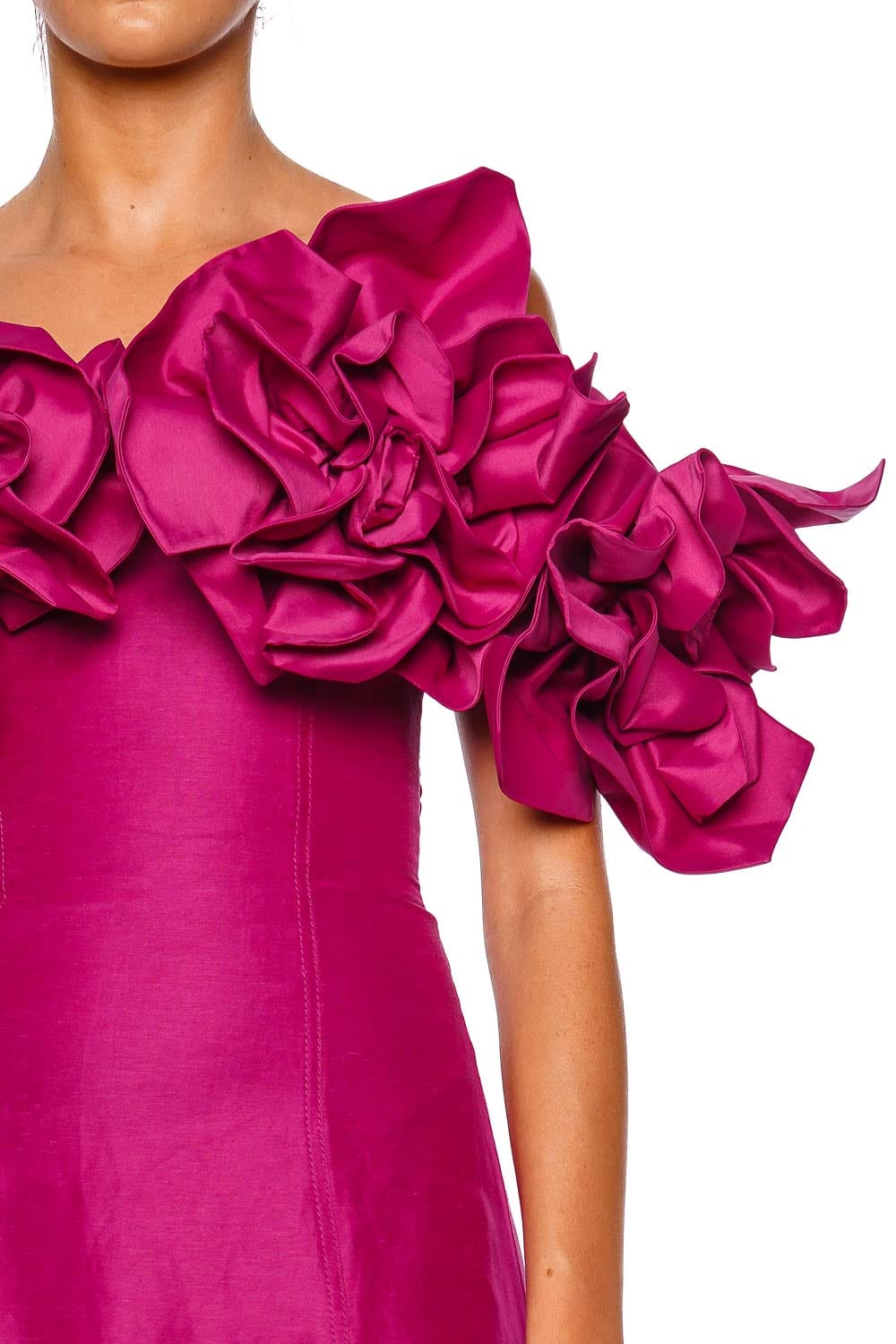 Aje. Etta Floral Off Shoulder Gown