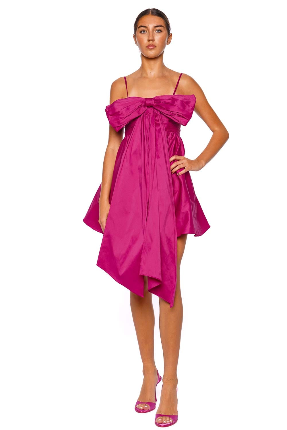 knee length dresses for ladies Flourish Mini Dress-PINK HIBISCUS / 4 main image 0