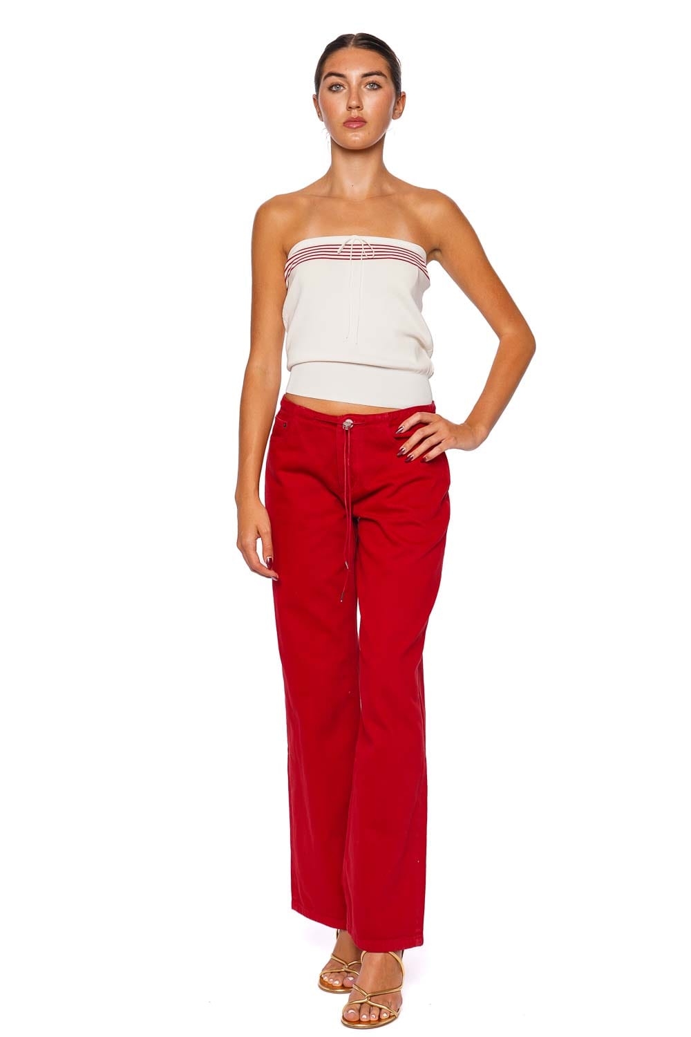 Faithfull The Brand Arlette White Strapless Knit Top