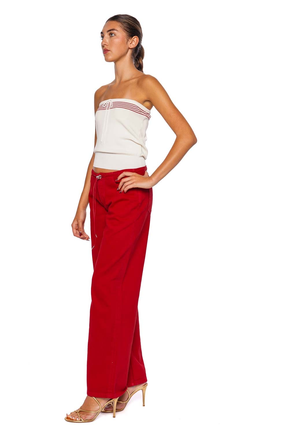 Faithfull The Brand Arlette White Strapless Knit Top