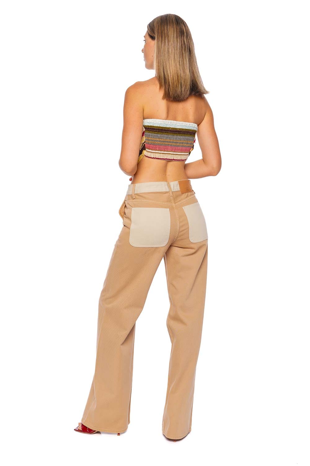 Faithfull The Brand Antibes Strapless Striped Bandana Top