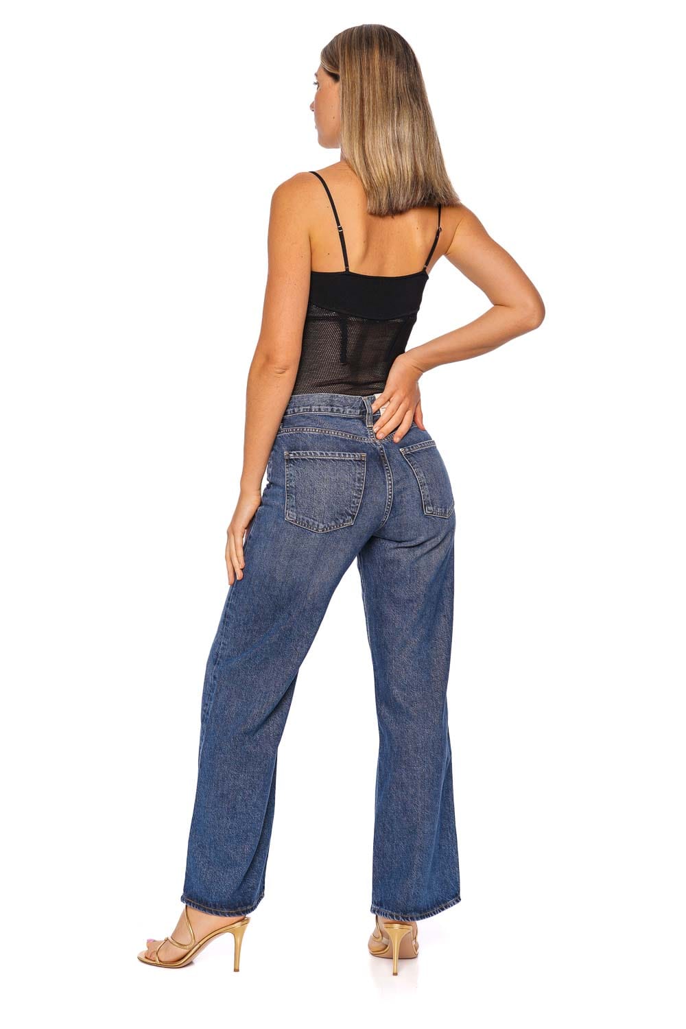 Fleur Du Mal Black Knit Underbust Cami Bodysuit