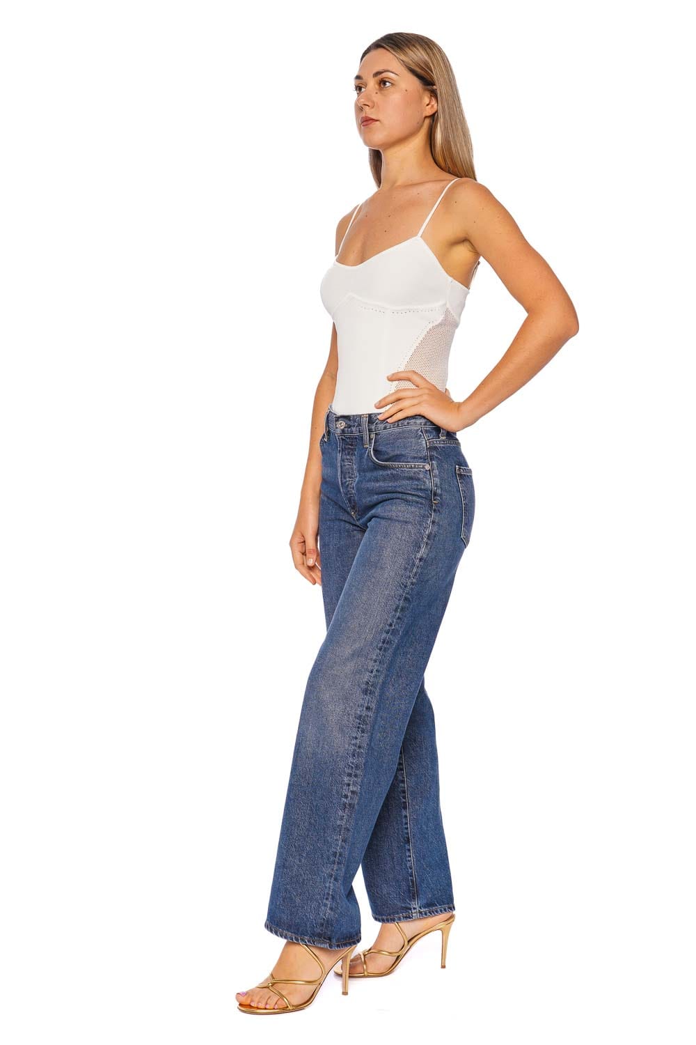 Fleur Du Mal Ivory Knit Underbust Cami Bodysuit