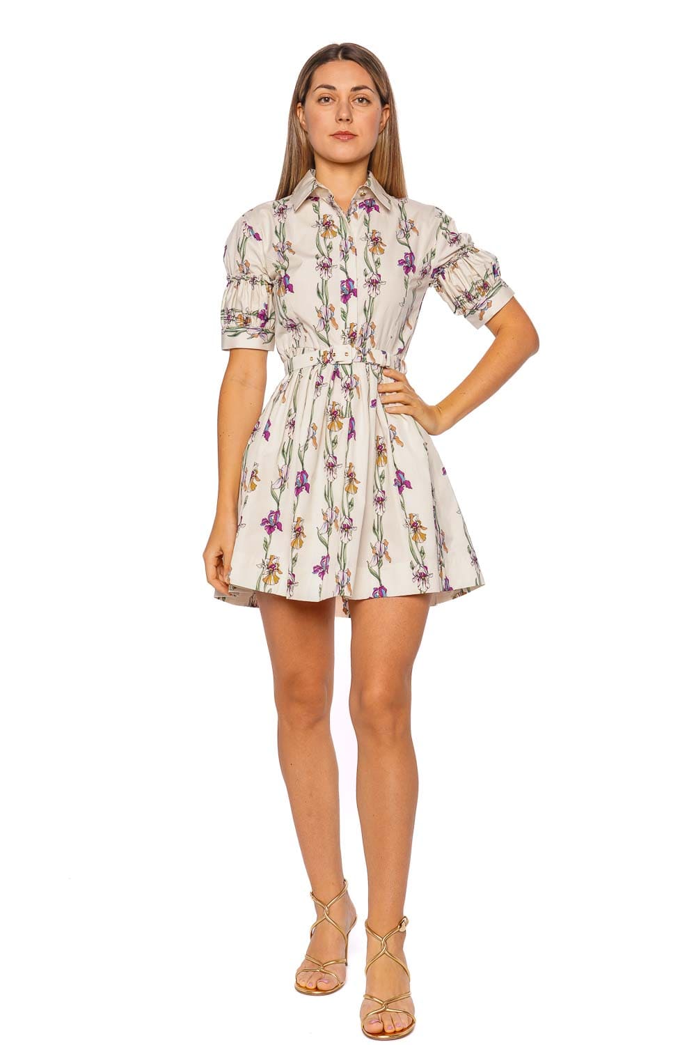 Libertine Iris Belted Cotton Mini Dress