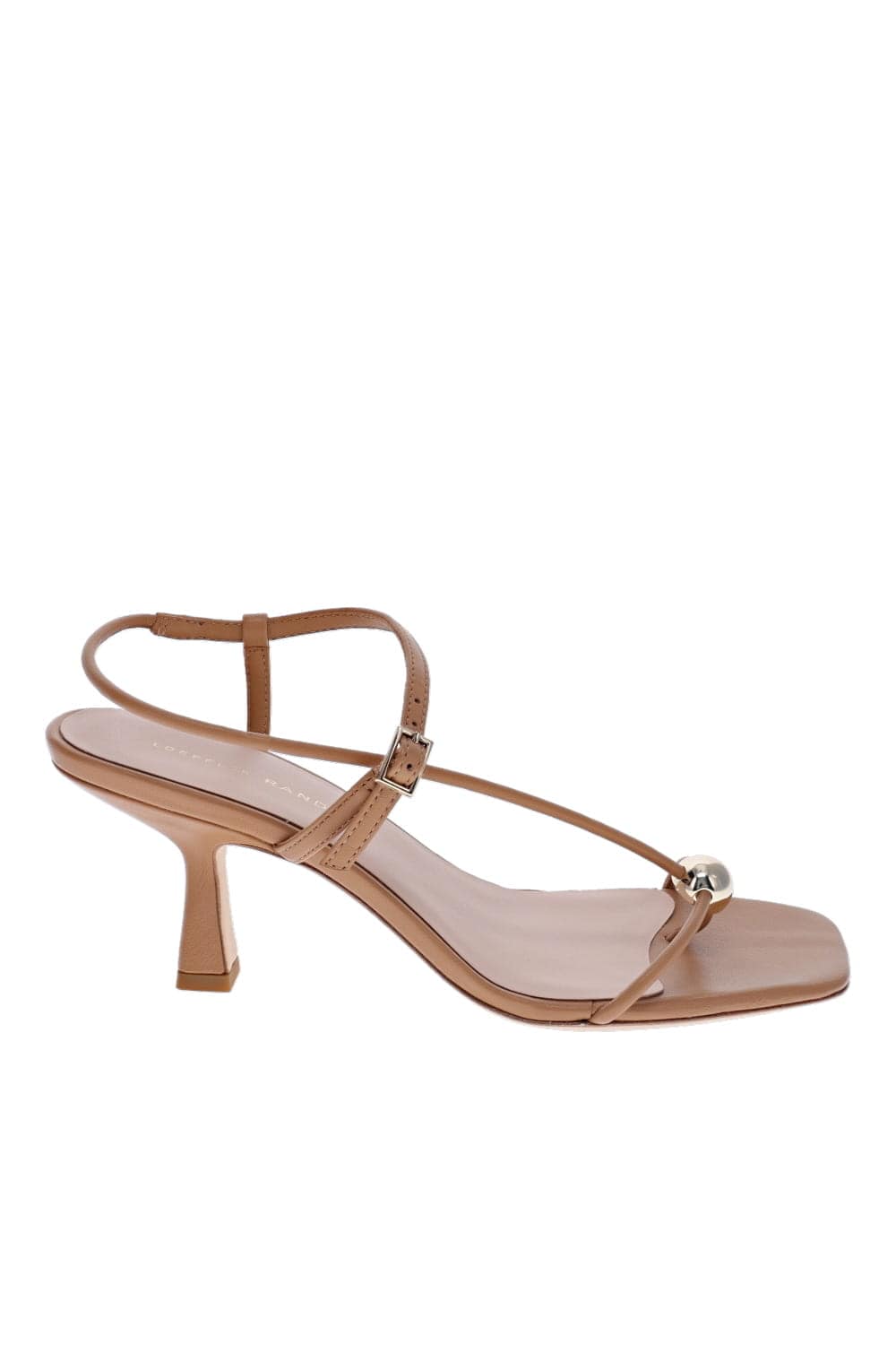 Loeffler Randall Traina Dune Strappy Leather Mid Heel Sandal