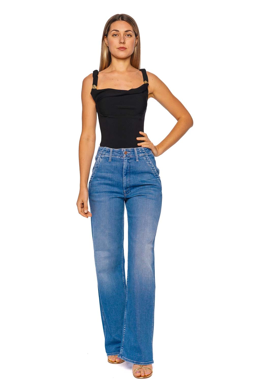 MOTHER Denim The Major Prep Zip Sneak Jean