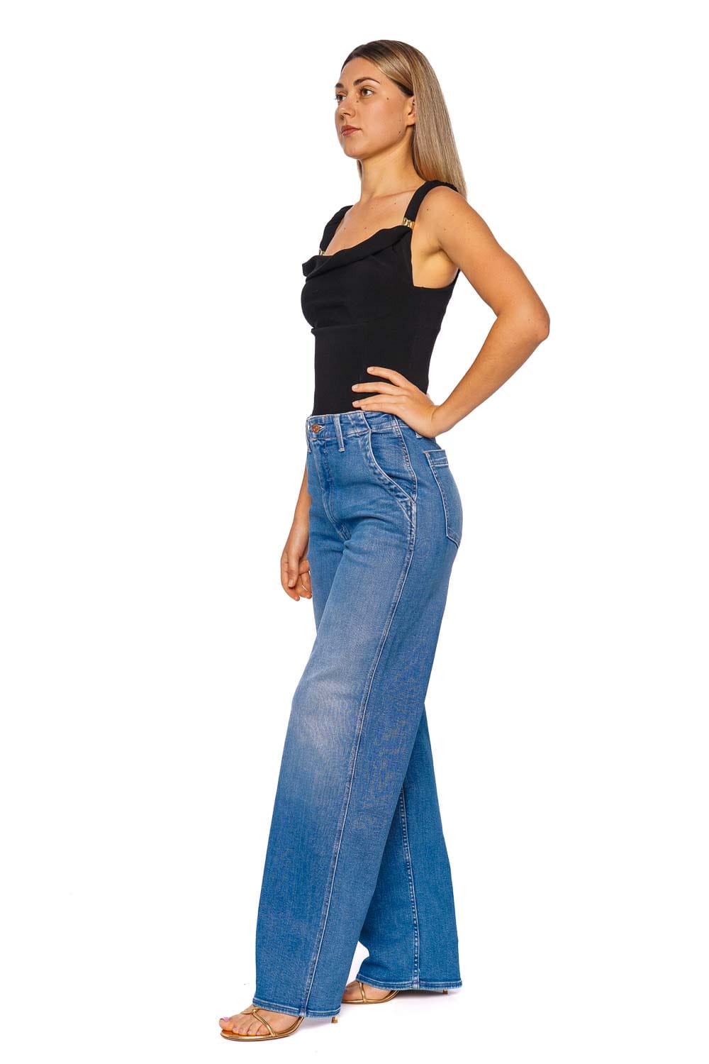 MOTHER Denim The Major Prep Zip Sneak Jean