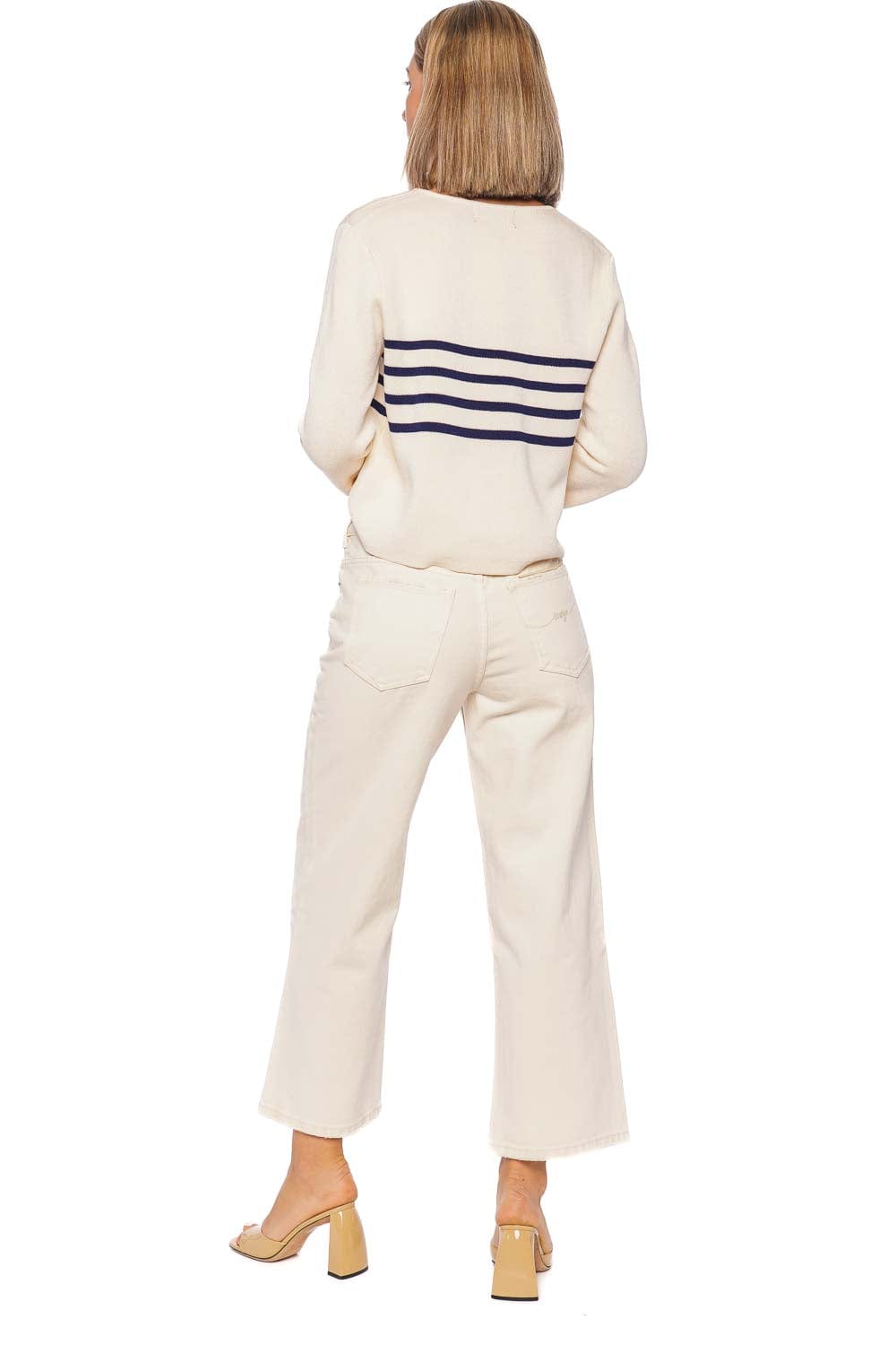 SER.O.YA S-SS25-4843-14 - Kirt Wide Leg Cropped Jeans S-SS25-4843-14 Eggshell