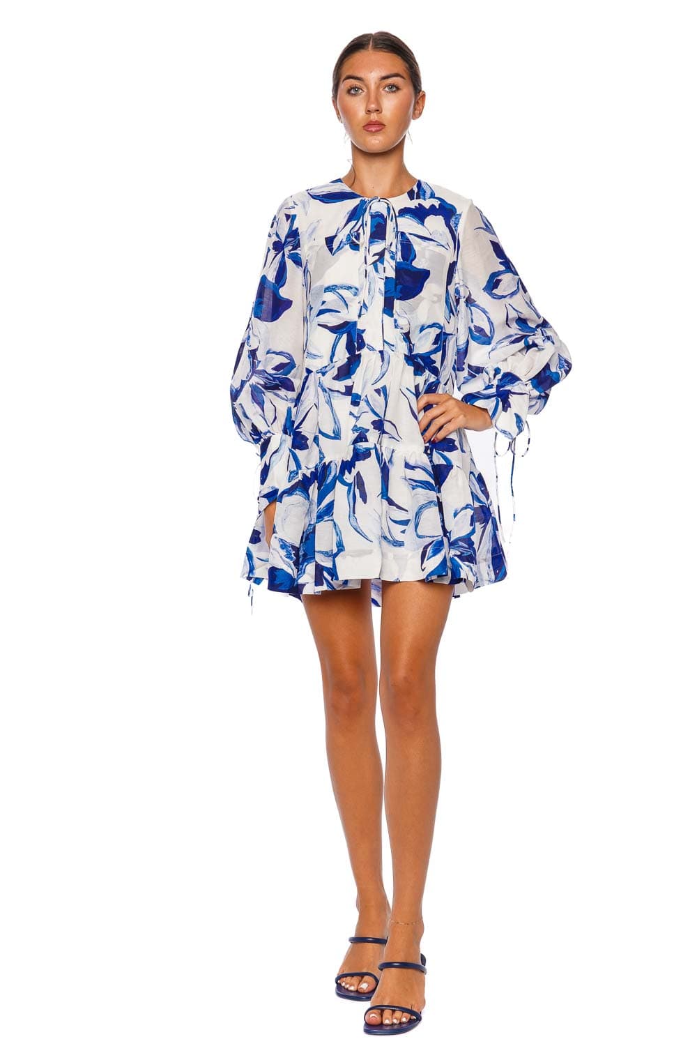 Shona Joy Willa Bluebell Tiered Mini Dress