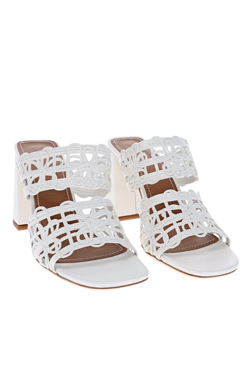 Staud Skylar Paper Floral Leather Sandal