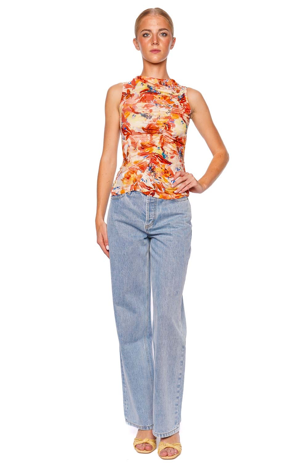 Ulla Johnson Medea Snapdragon Ruched Jersey Top