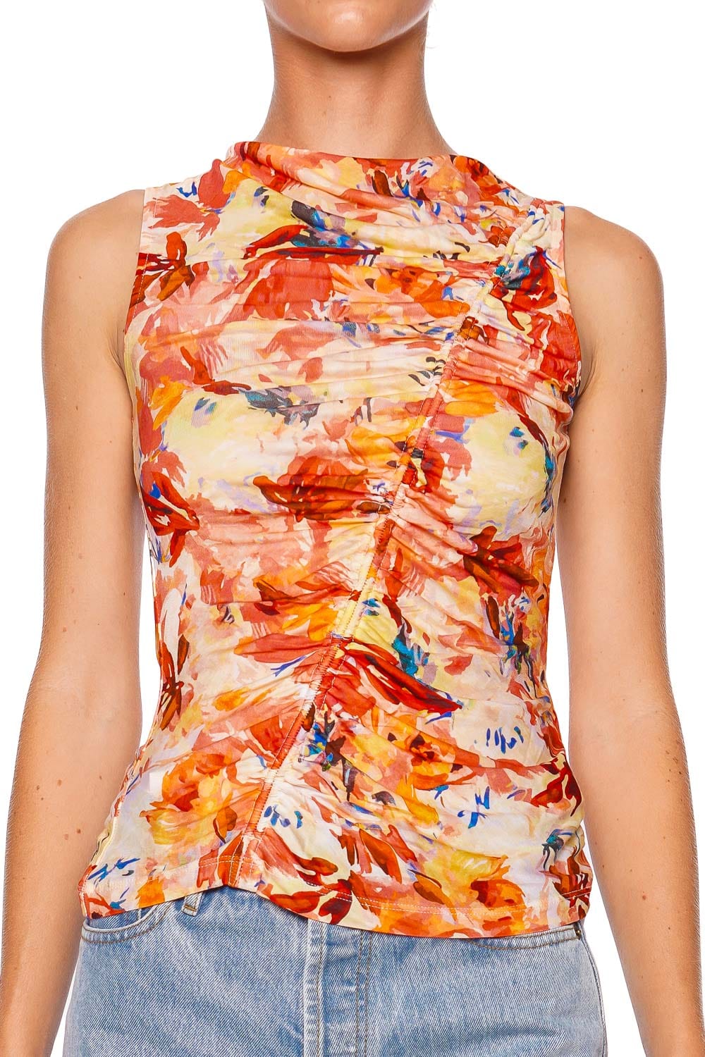 Ulla Johnson Medea Snapdragon Ruched Jersey Top