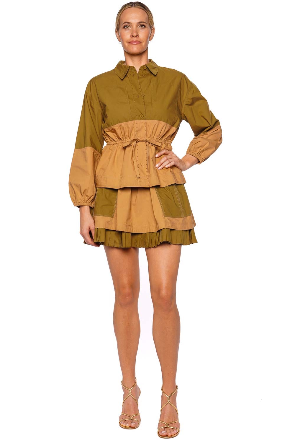 Ulla Johnson Arlo Color Block Cotton Utility Jacket