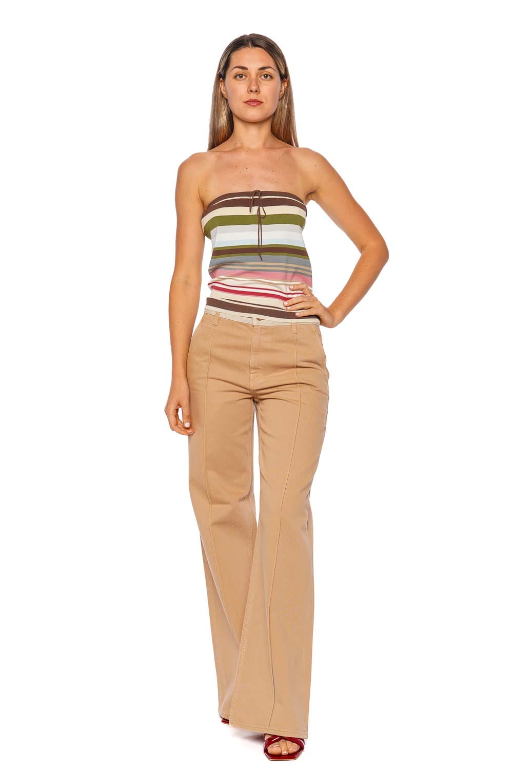 Ulla Johnson The Asher Limestone Patchwork Jean